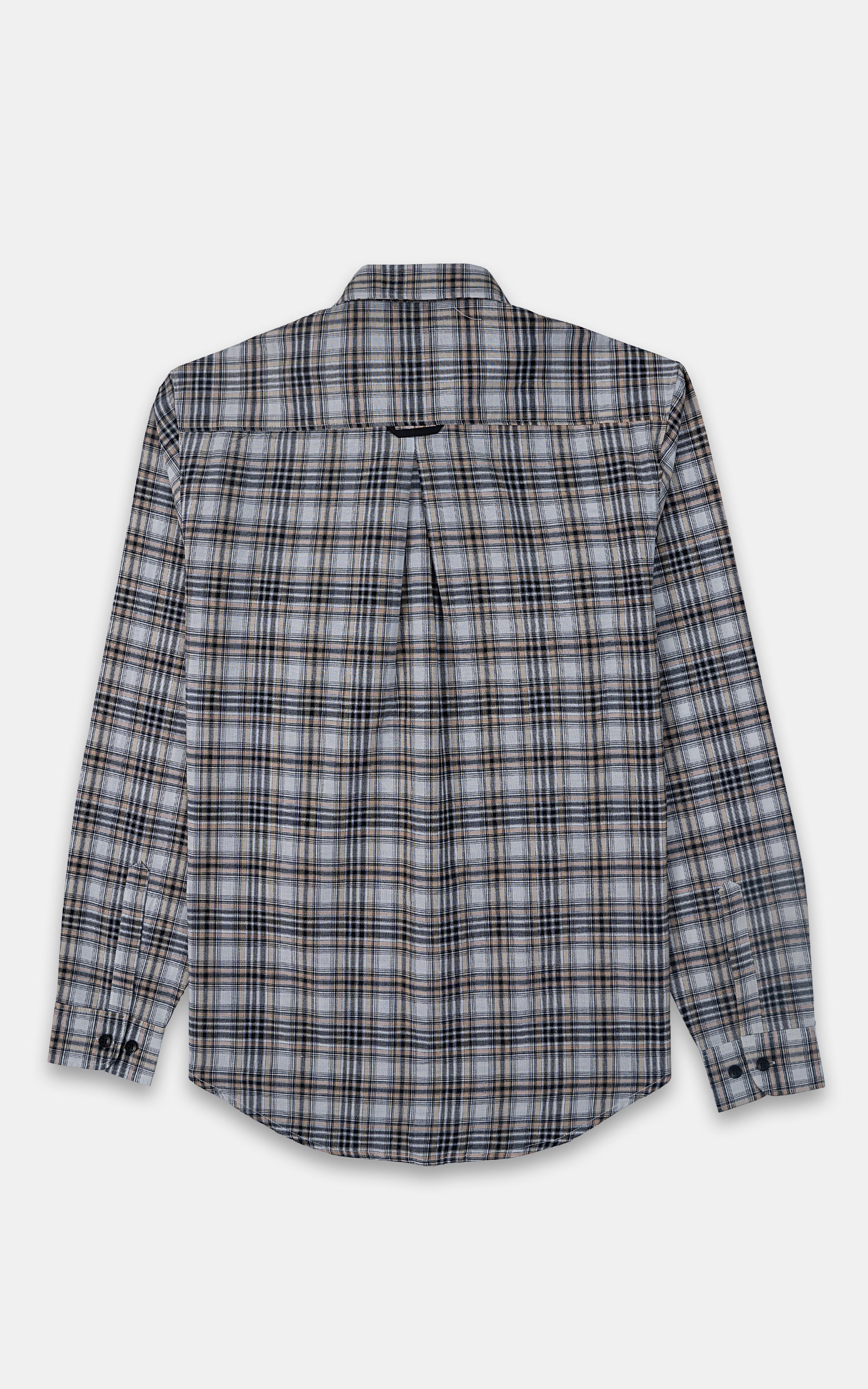 CASUAL SHIRT BEIGE CHECK - Image 3
