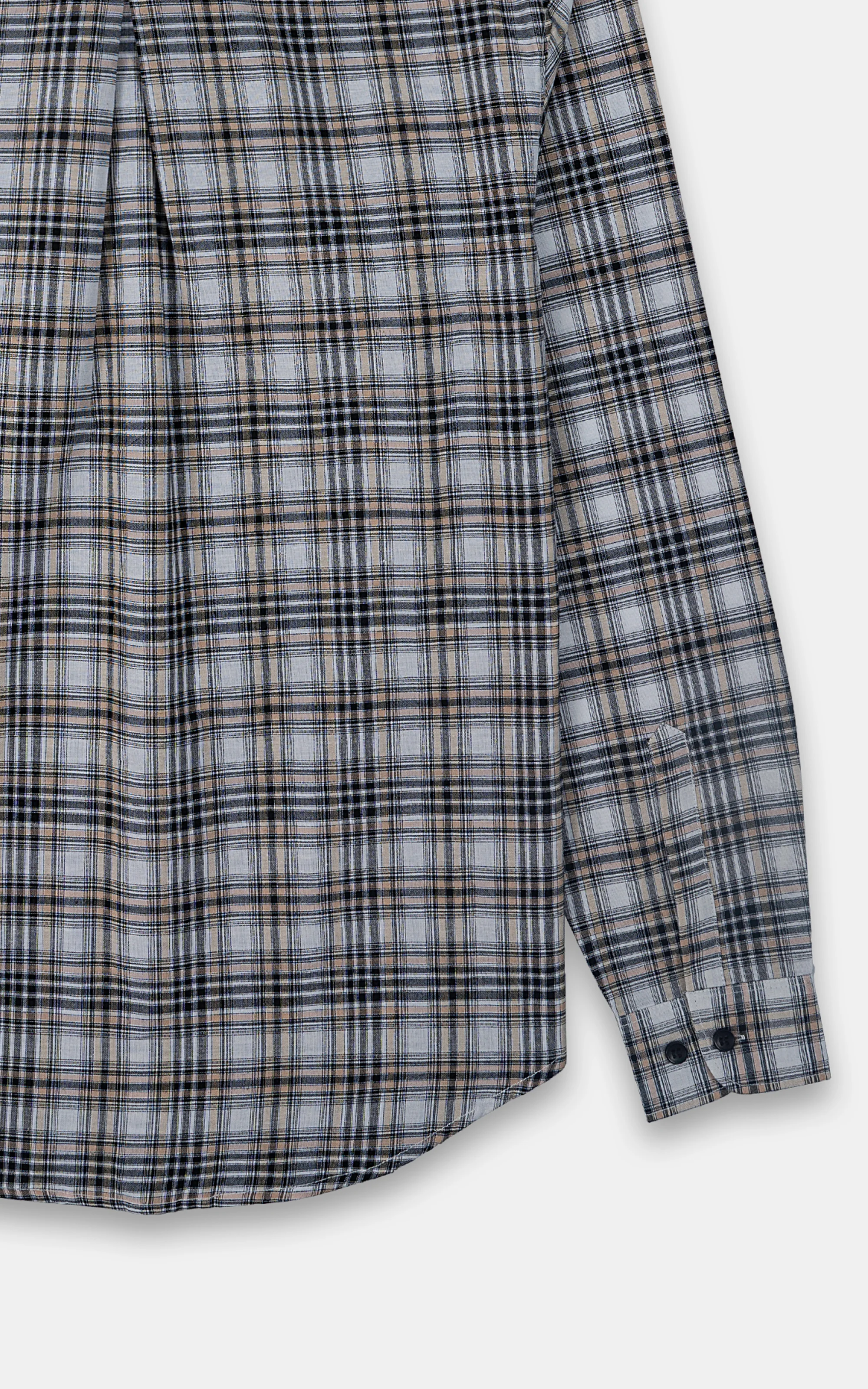 CASUAL SHIRT BEIGE CHECK - Image 4