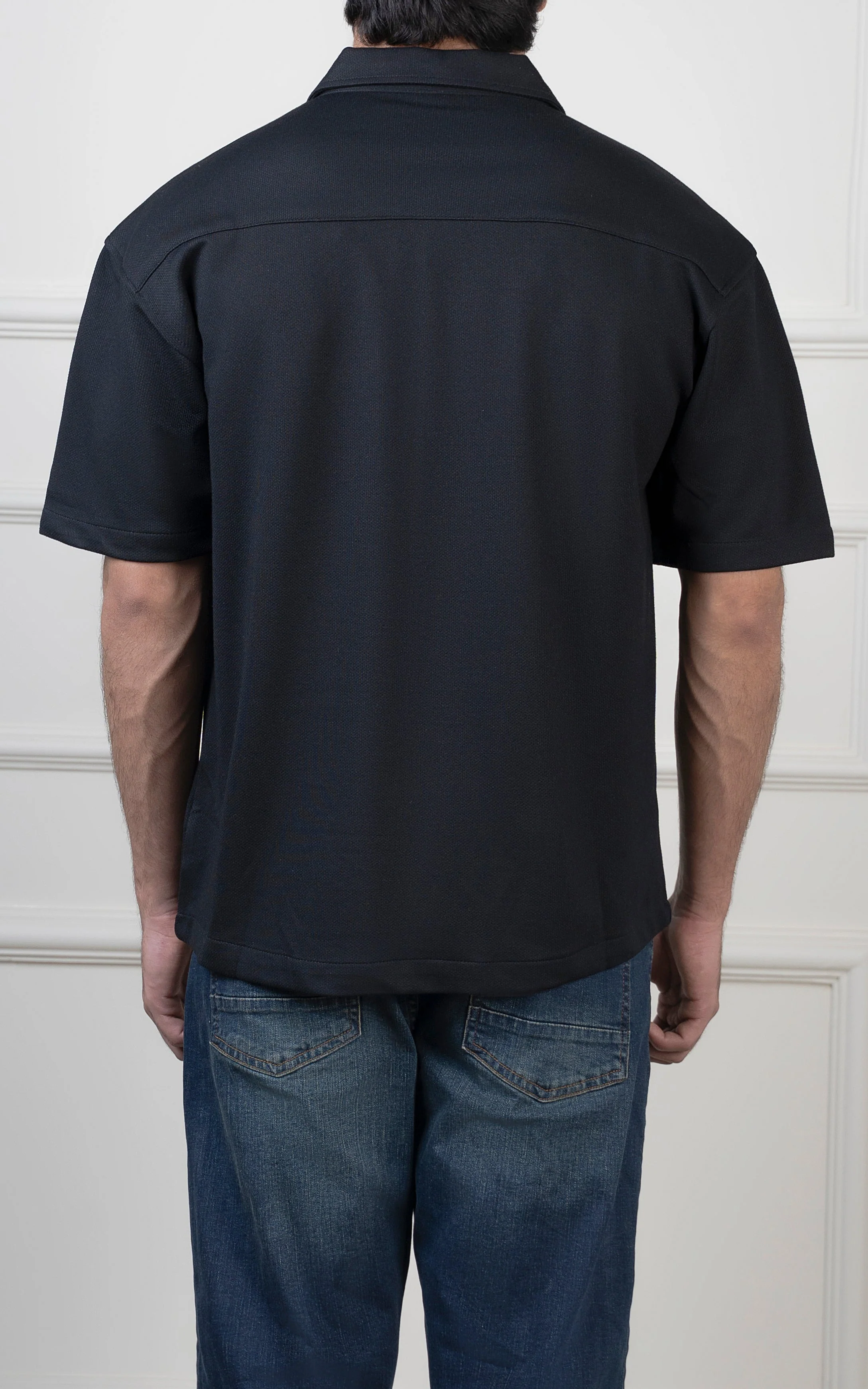 OVERSIZED KNITTED SHIRT BLACK - Image 18