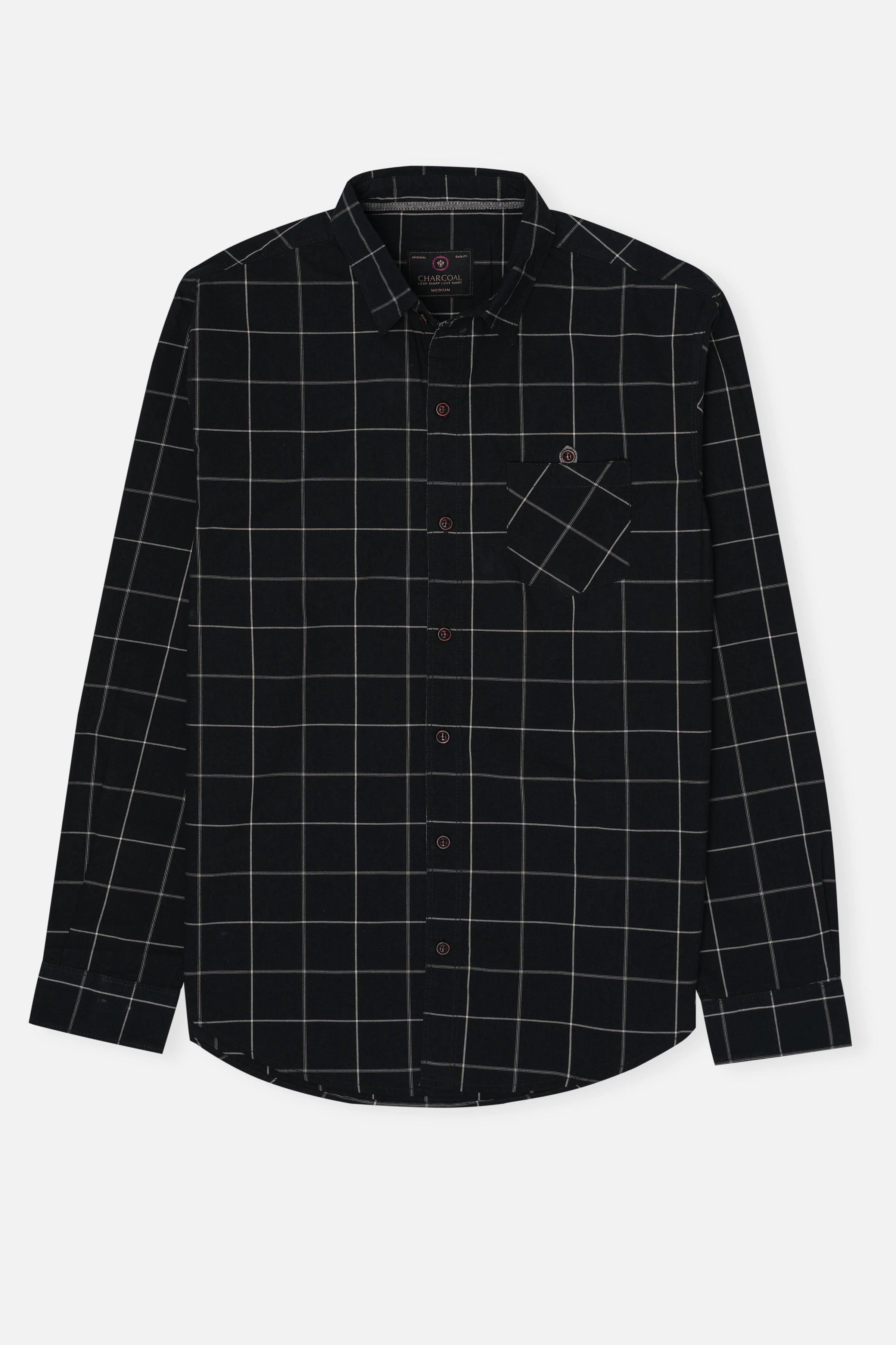 CASUAL SHIRT BLACK CHECK