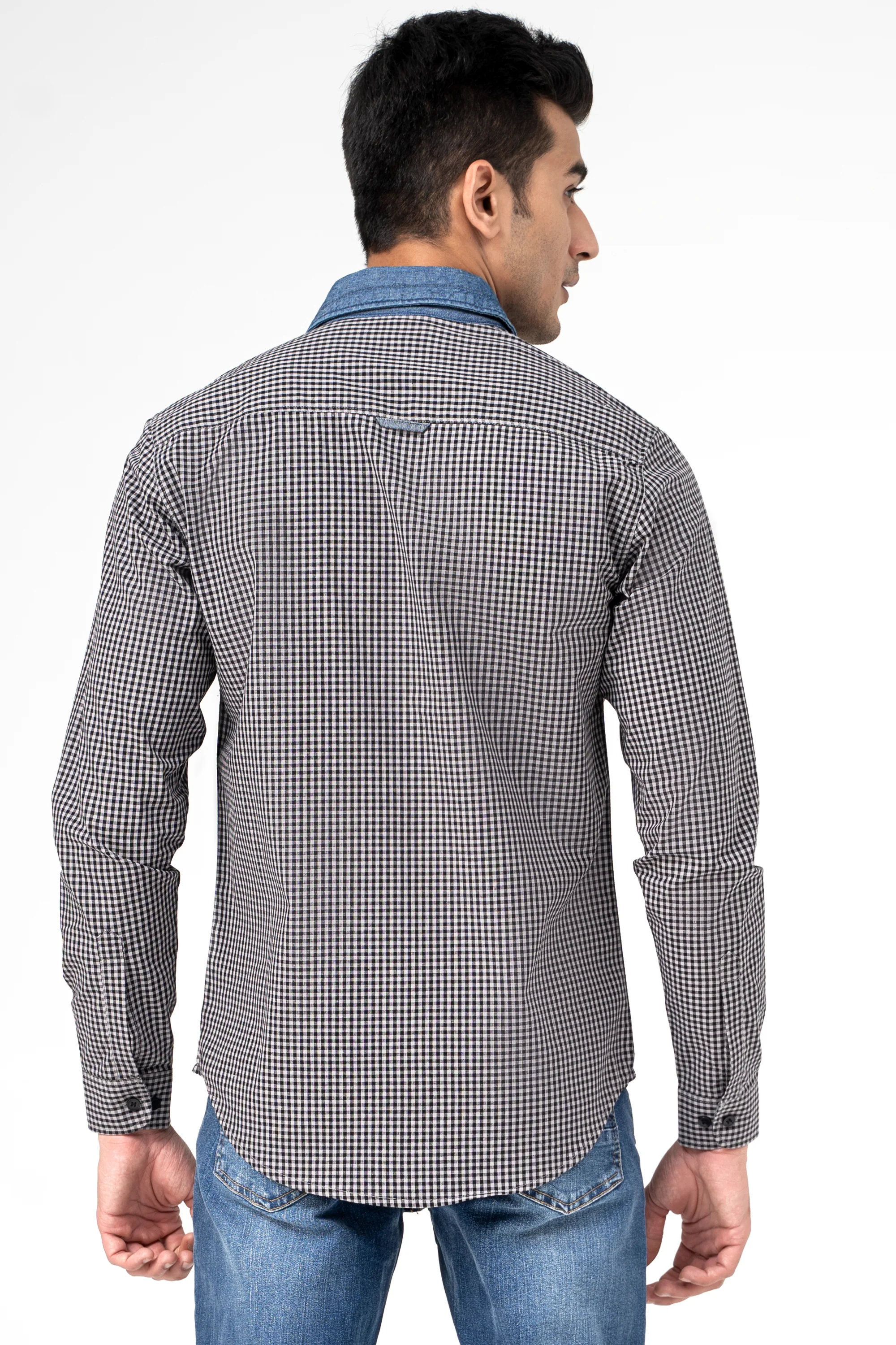 CASUAL SHIRT BLACK CHECK - Image 4