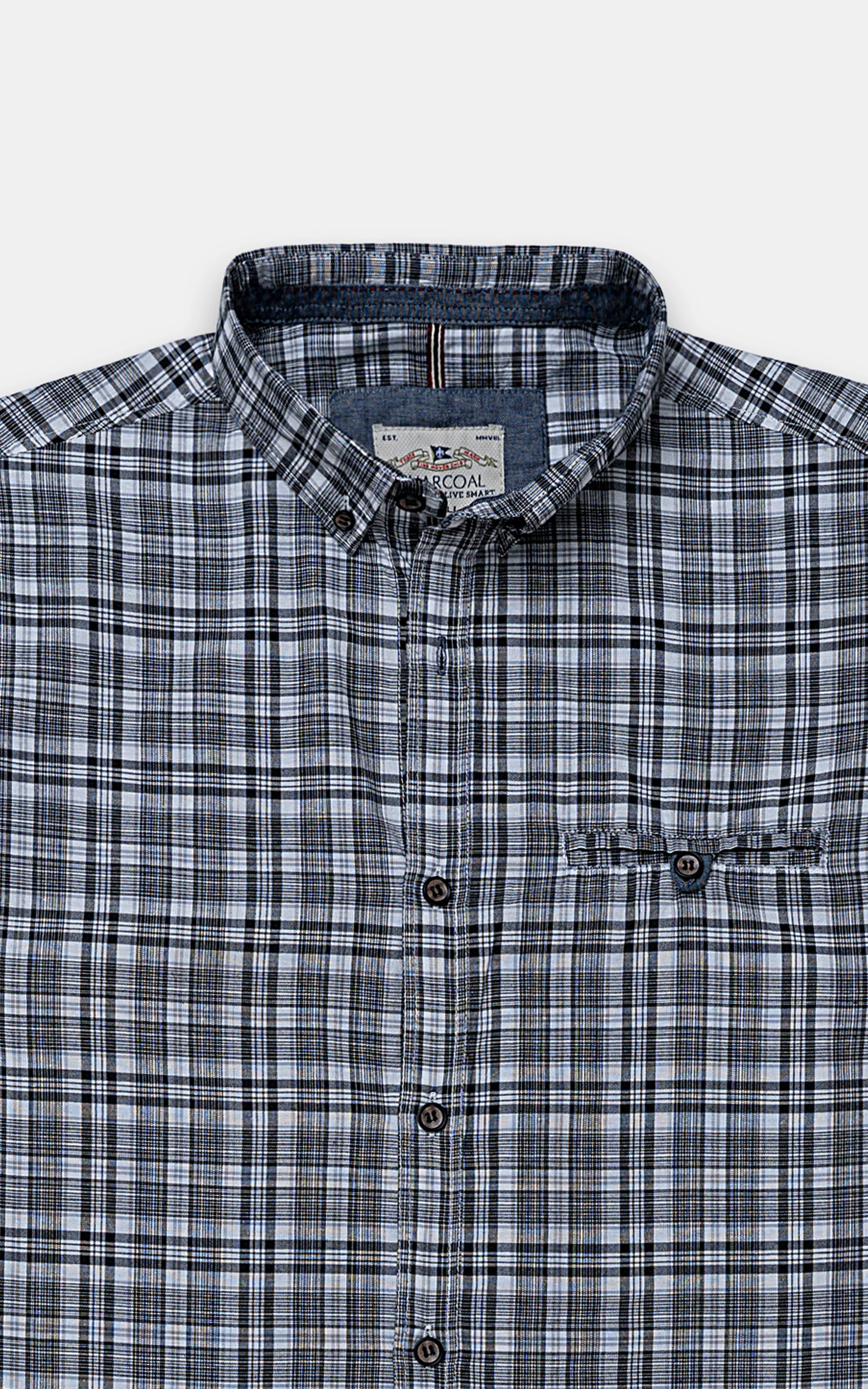 CASUAL SHIRT BLACK CHECK - Image 2