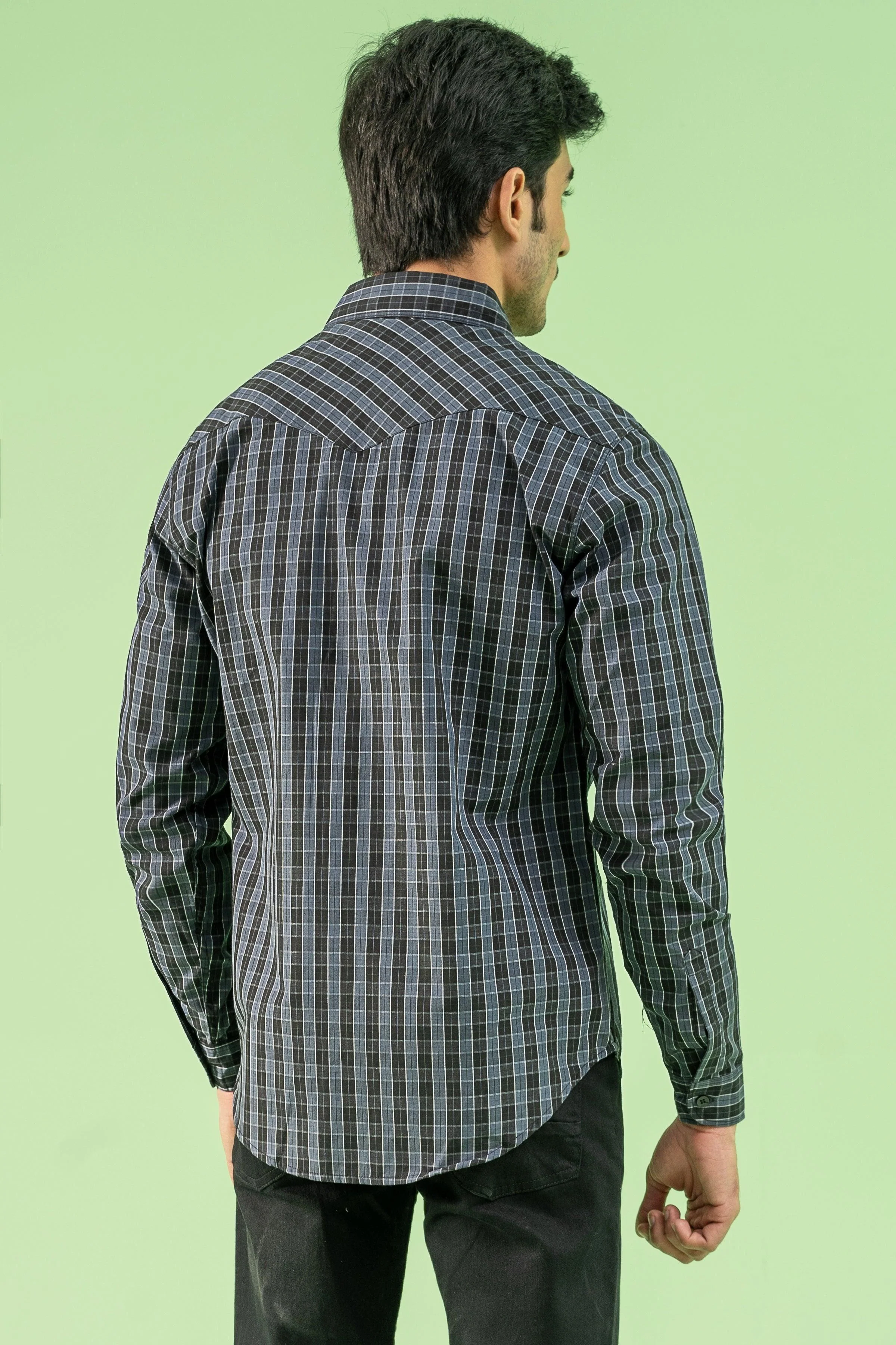 CASUAL SHIRT BLACK GREY - Image 3