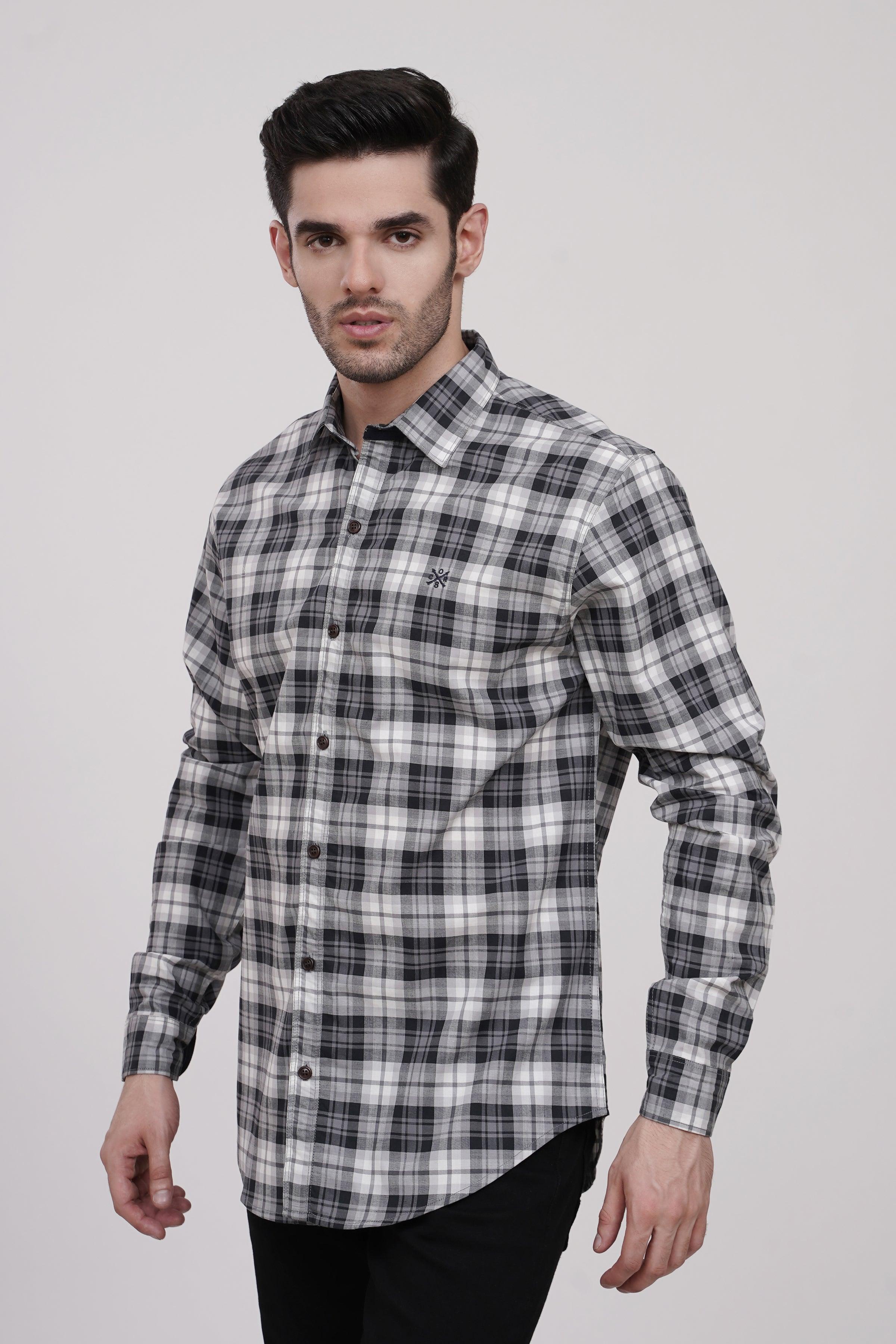 CASUAL SHIRT BLACK GREY - Image 2
