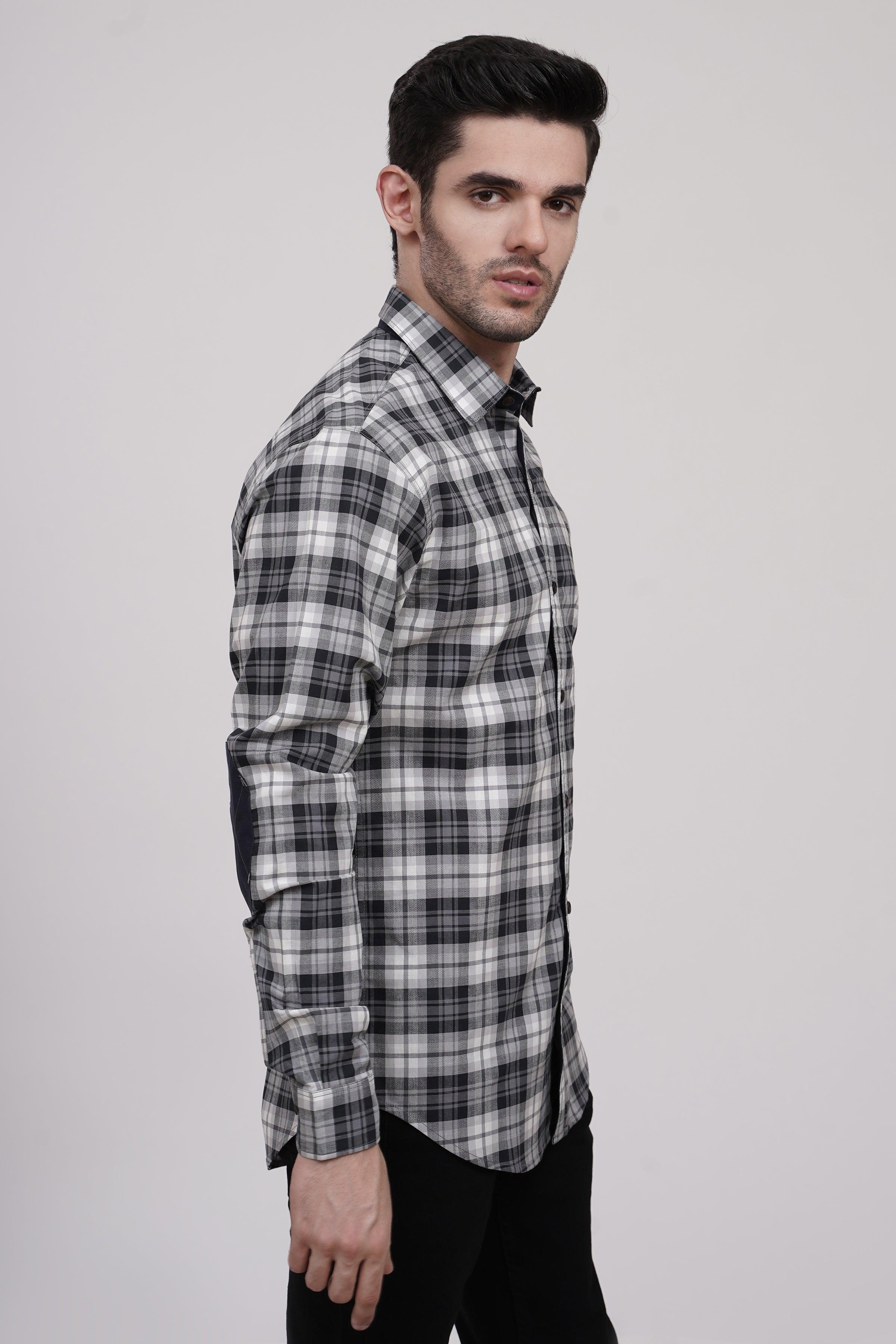 CASUAL SHIRT BLACK GREY - Image 3