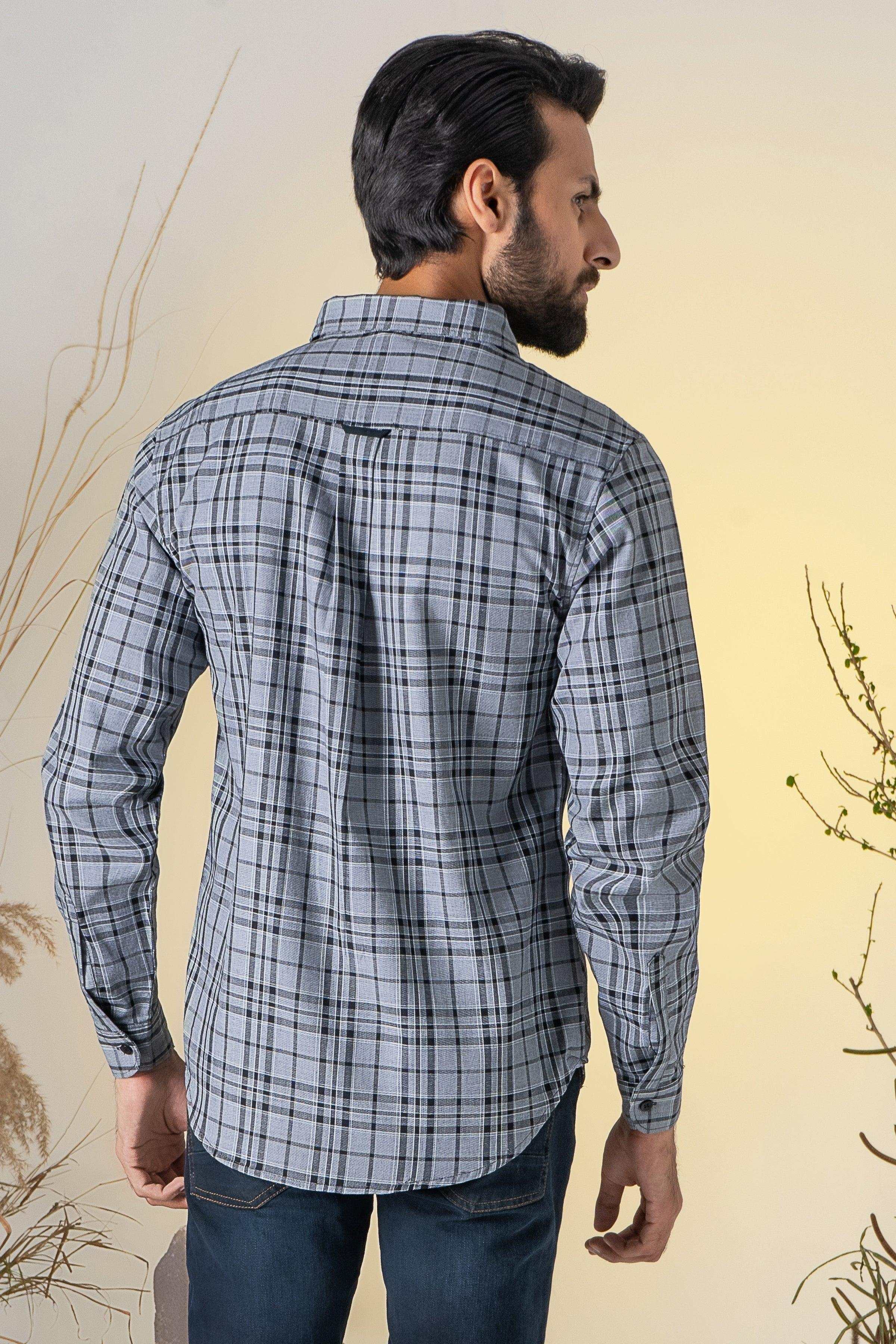 CASUAL SHIRT BLACK GREY - Image 3