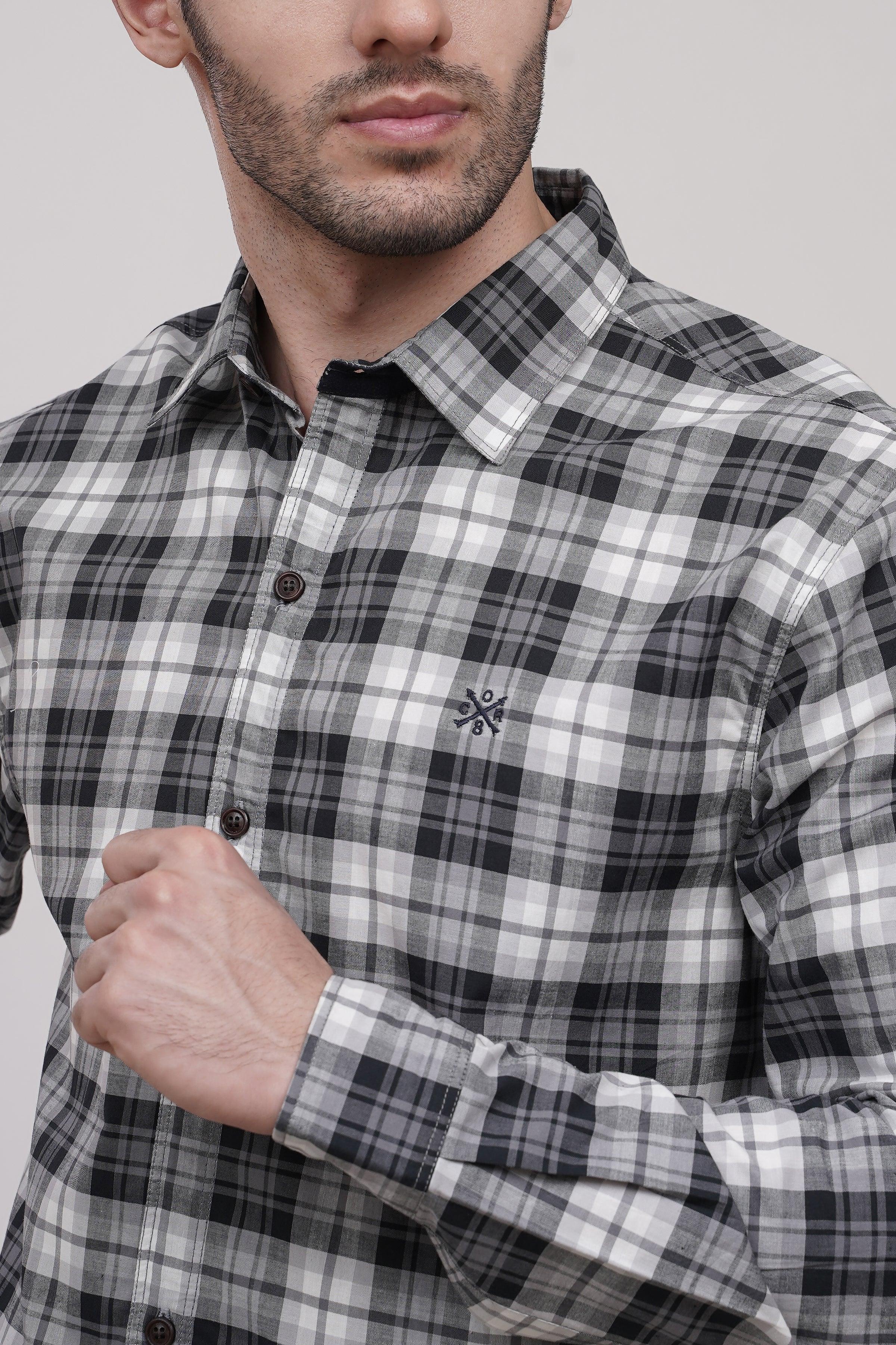 CASUAL SHIRT BLACK GREY - Image 5