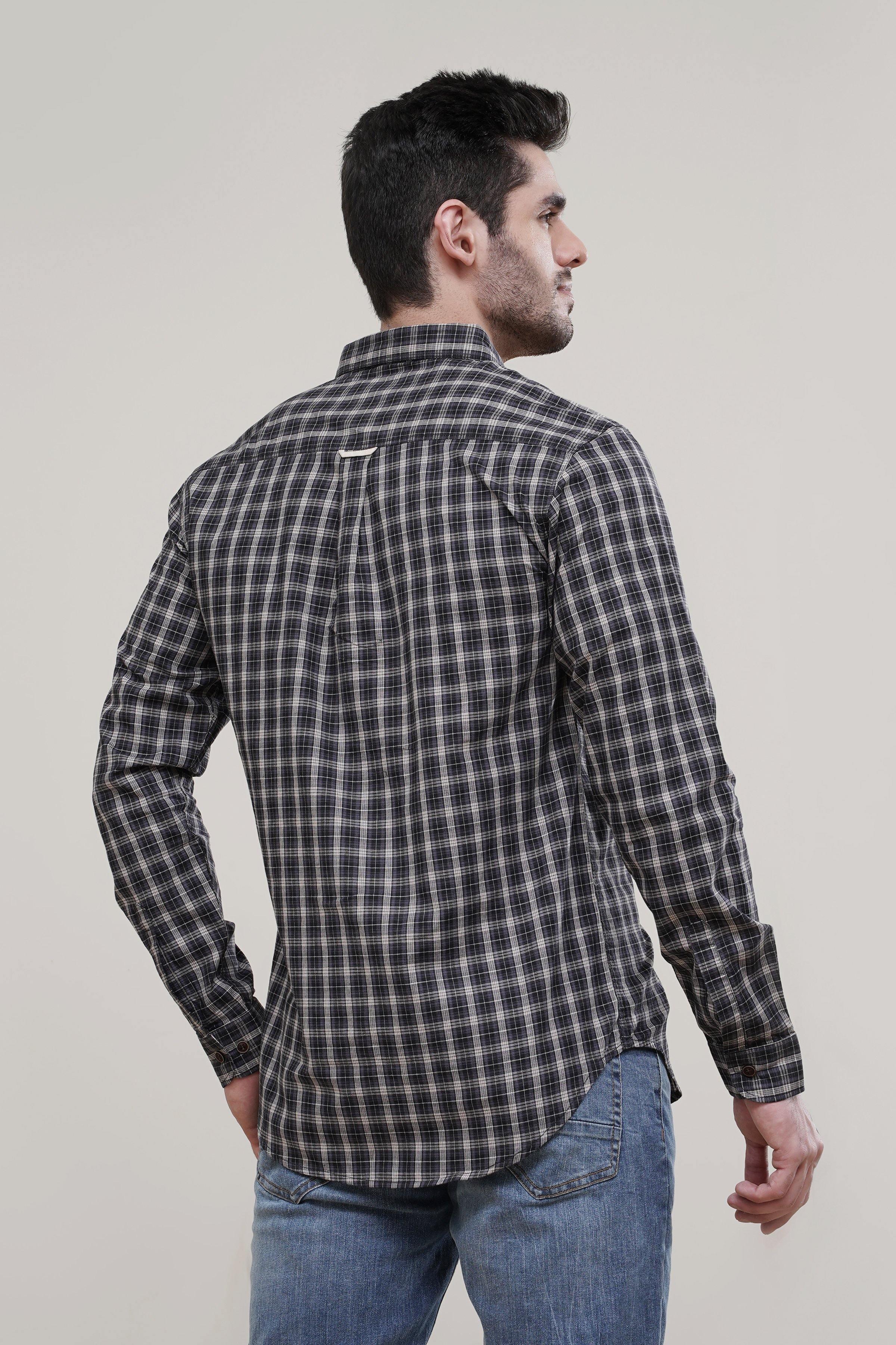 CASUAL SHIRT BLACK KHAKI - Image 2