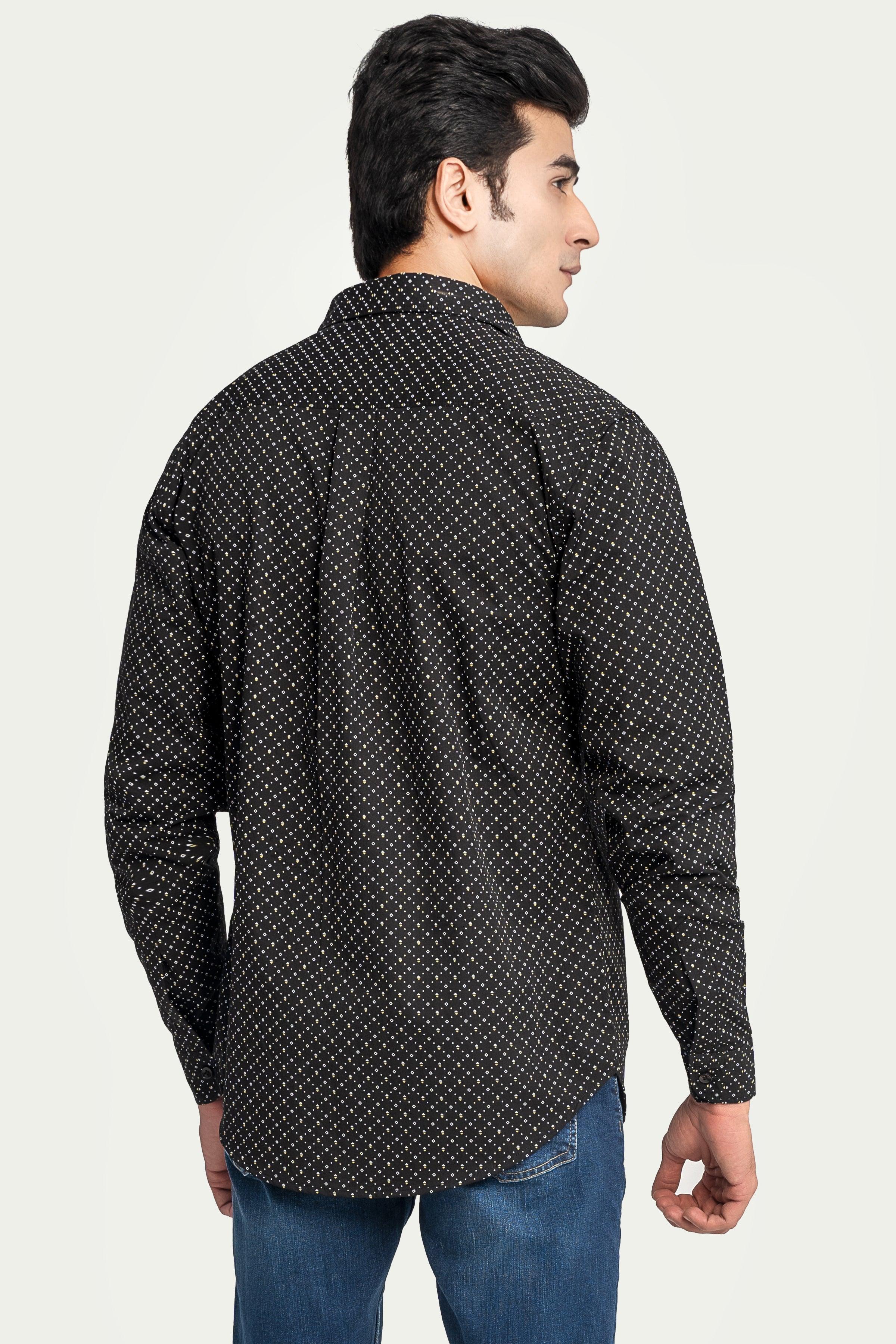 CASUAL SHIRT BLACK PRINTED - Image 4