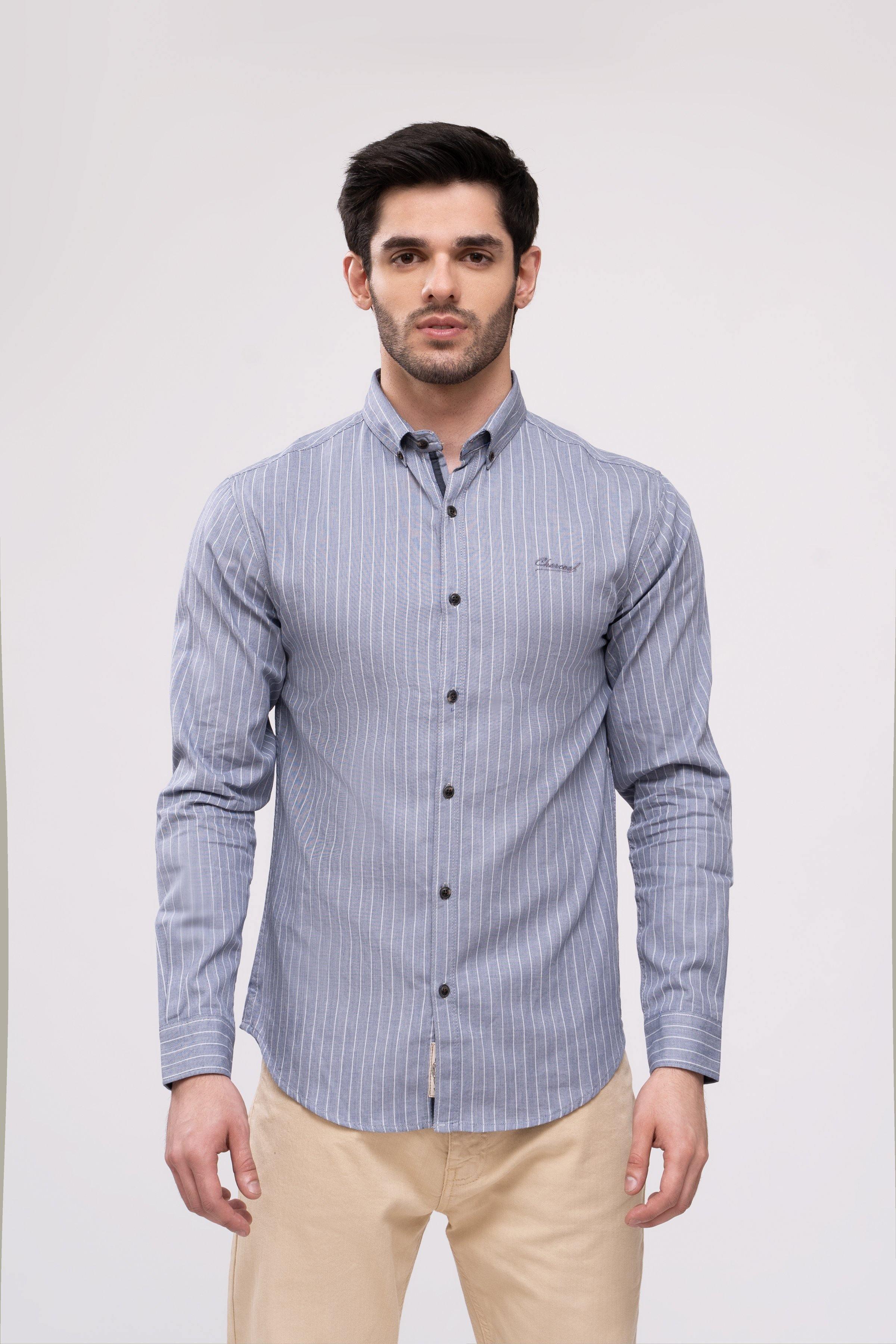 CASUAL SHIRT BLUE GREY