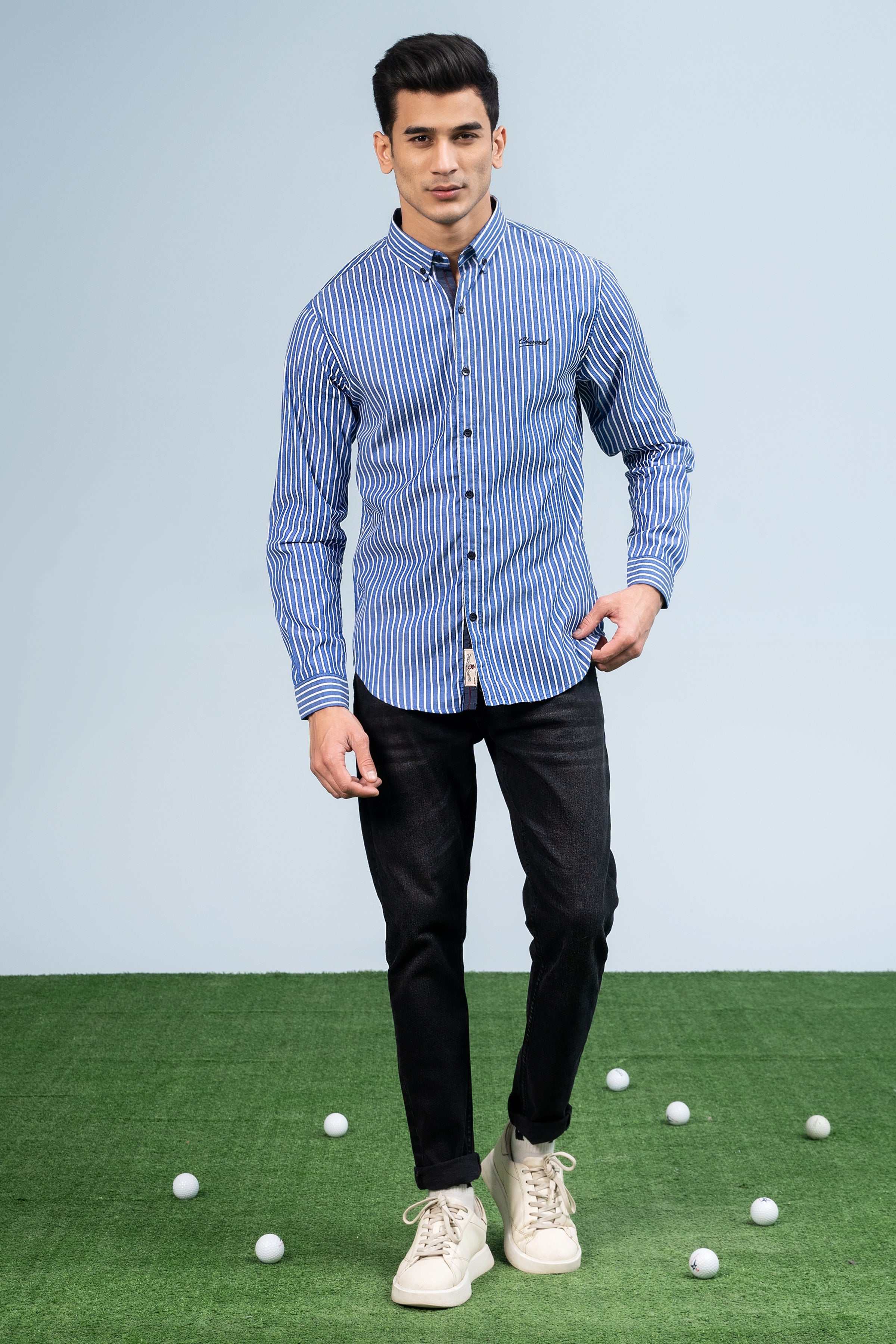 CASUAL SHIRT BLUE STIPER