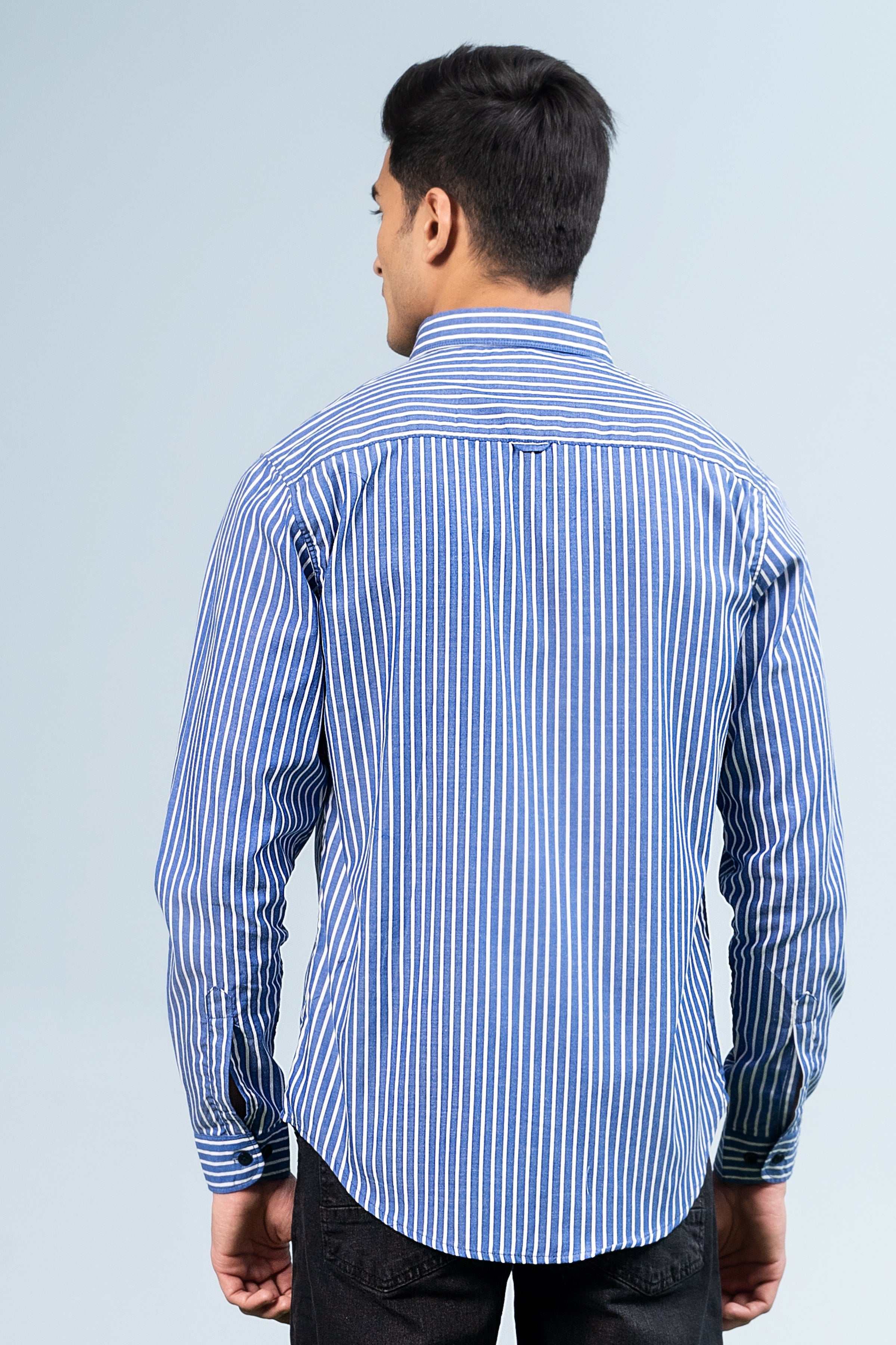 CASUAL SHIRT BLUE STIPER - Image 3