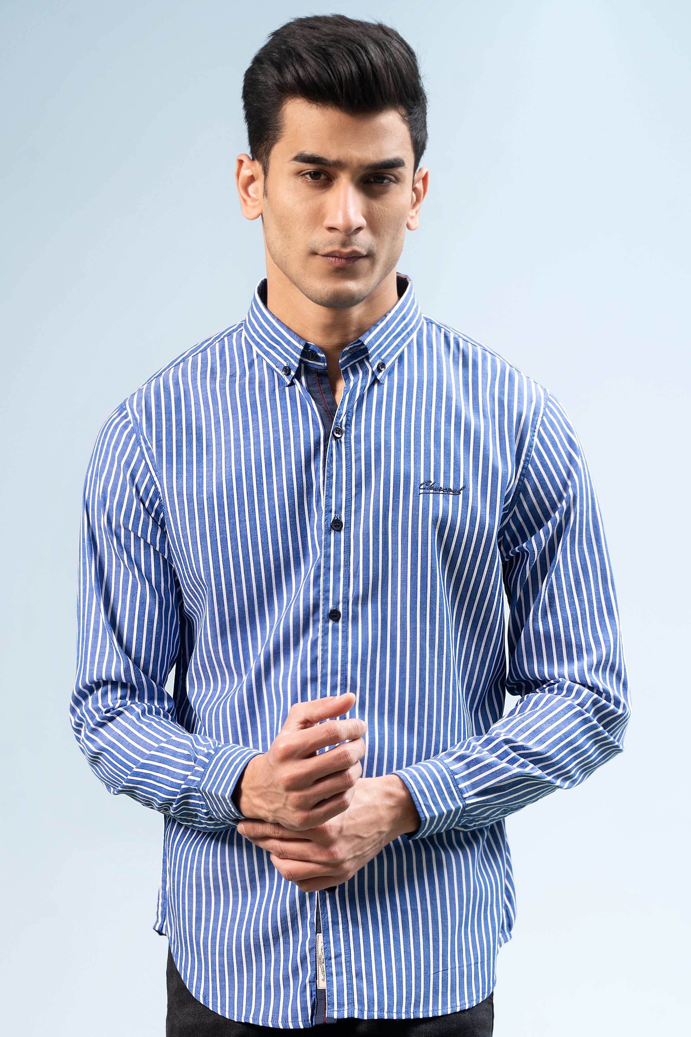 CASUAL SHIRT BLUE STIPER - Image 4