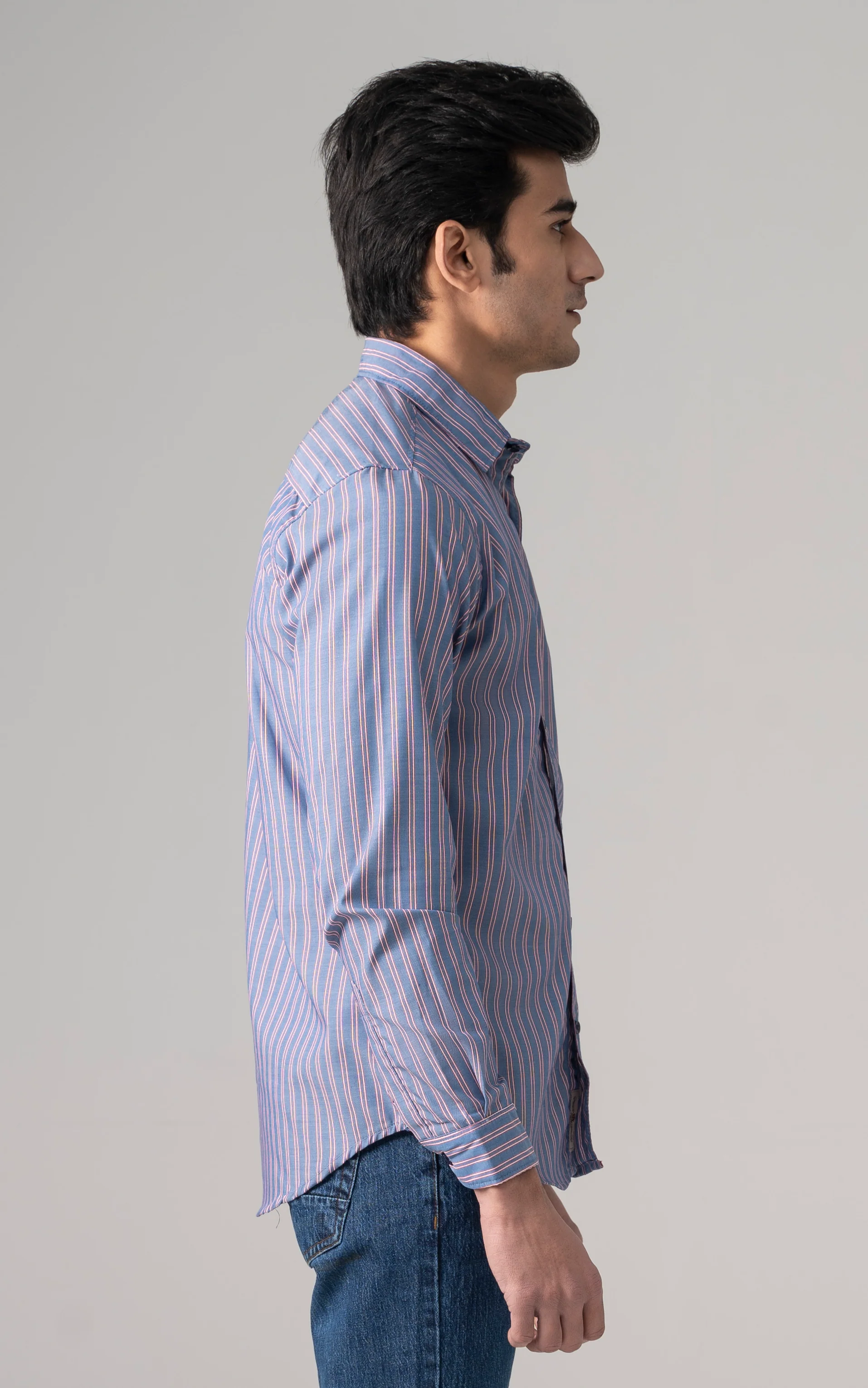 CASUAL SHIRT BLUE STRIPER - Image 3
