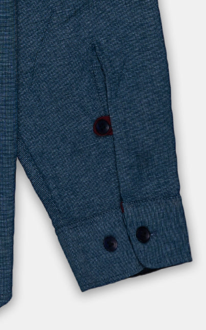 CASUAL SHIRT BLUE TEXTURED - Image 4