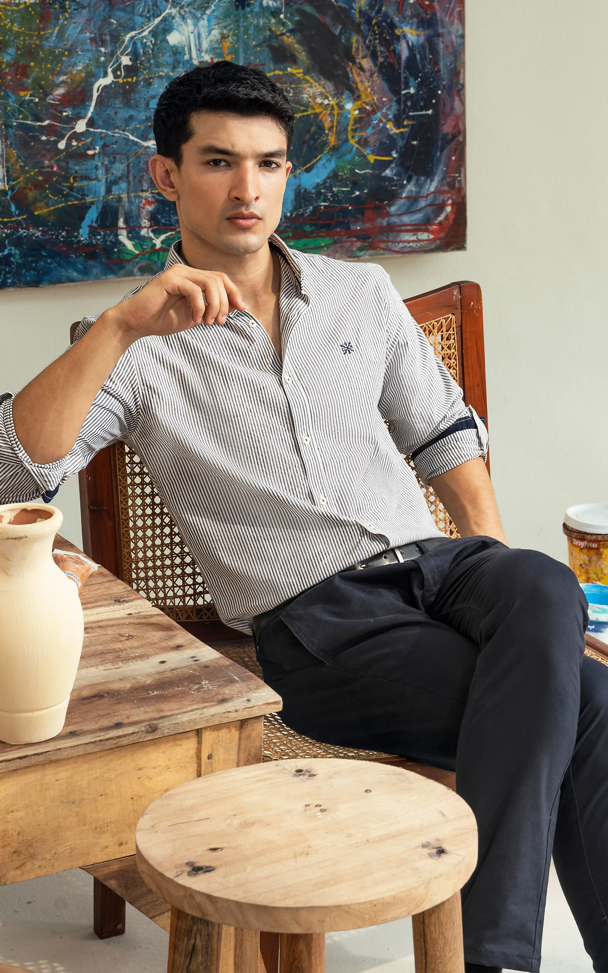 CASUAL SHIRT BLUISH GREY - Image 2