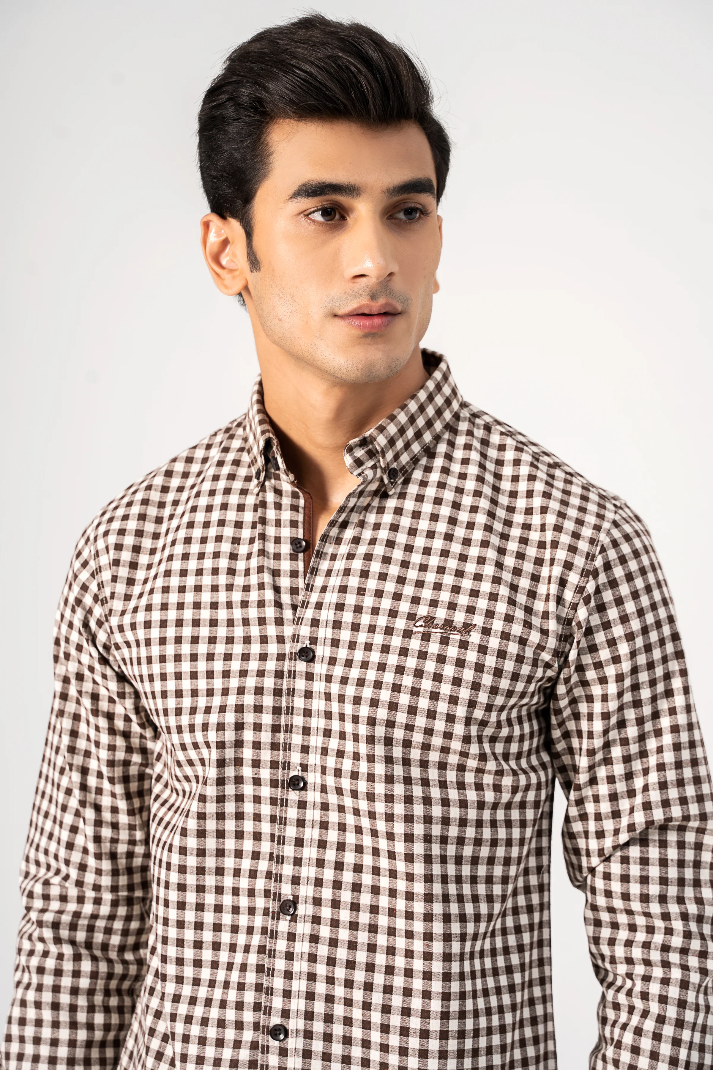 CASUAL SHIRT BROWN CHECK - Image 2