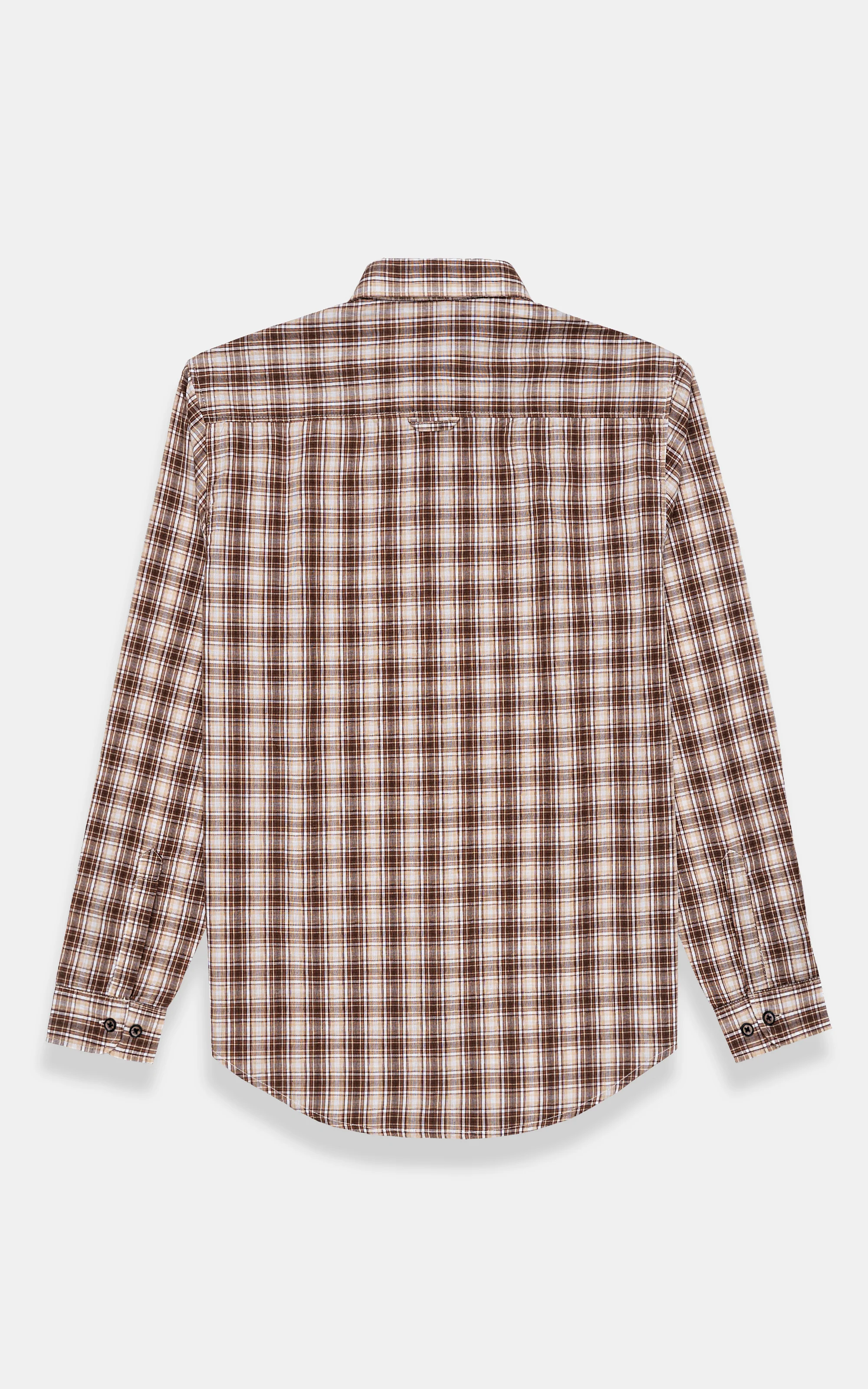 CASUAL SHIRT BROWN CHECK - Image 3