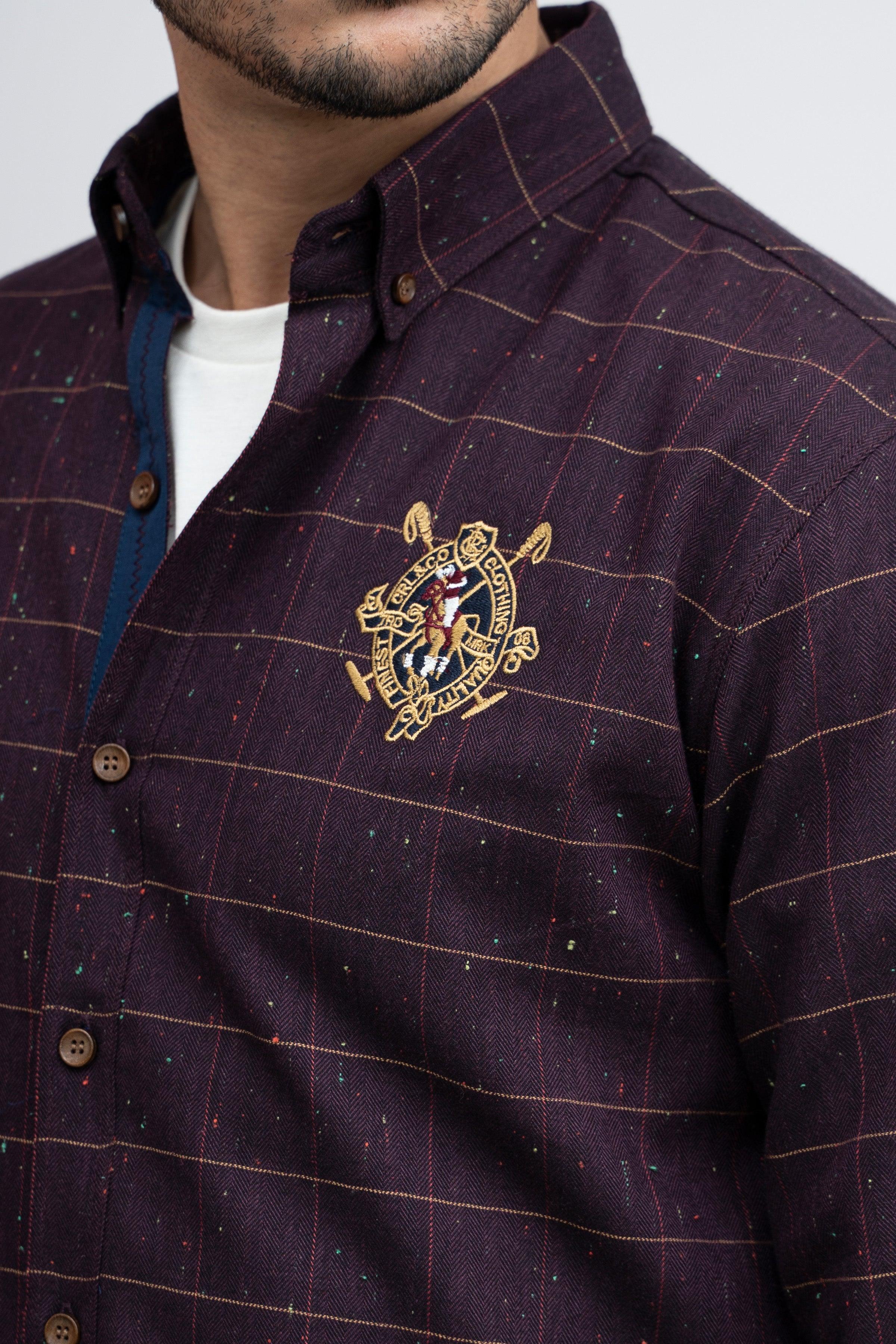 CASUAL SHIRT F/S MAROON CHECK - Image 4