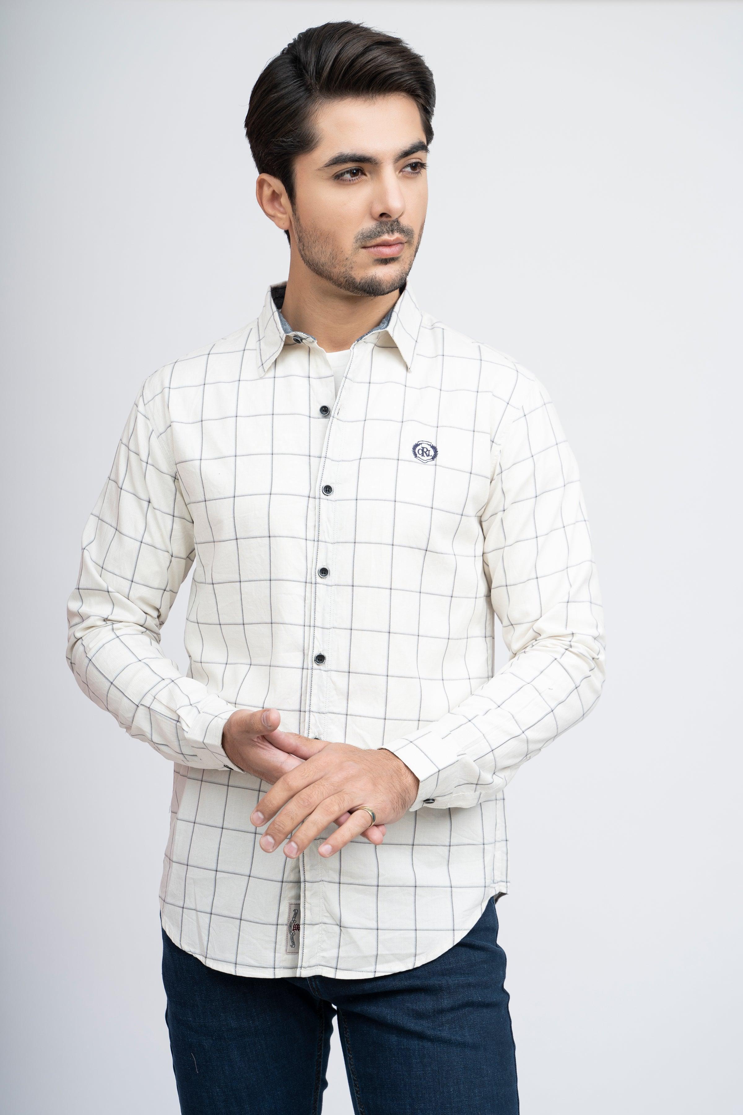 CASUAL SHIRT F/S OFF WHITE