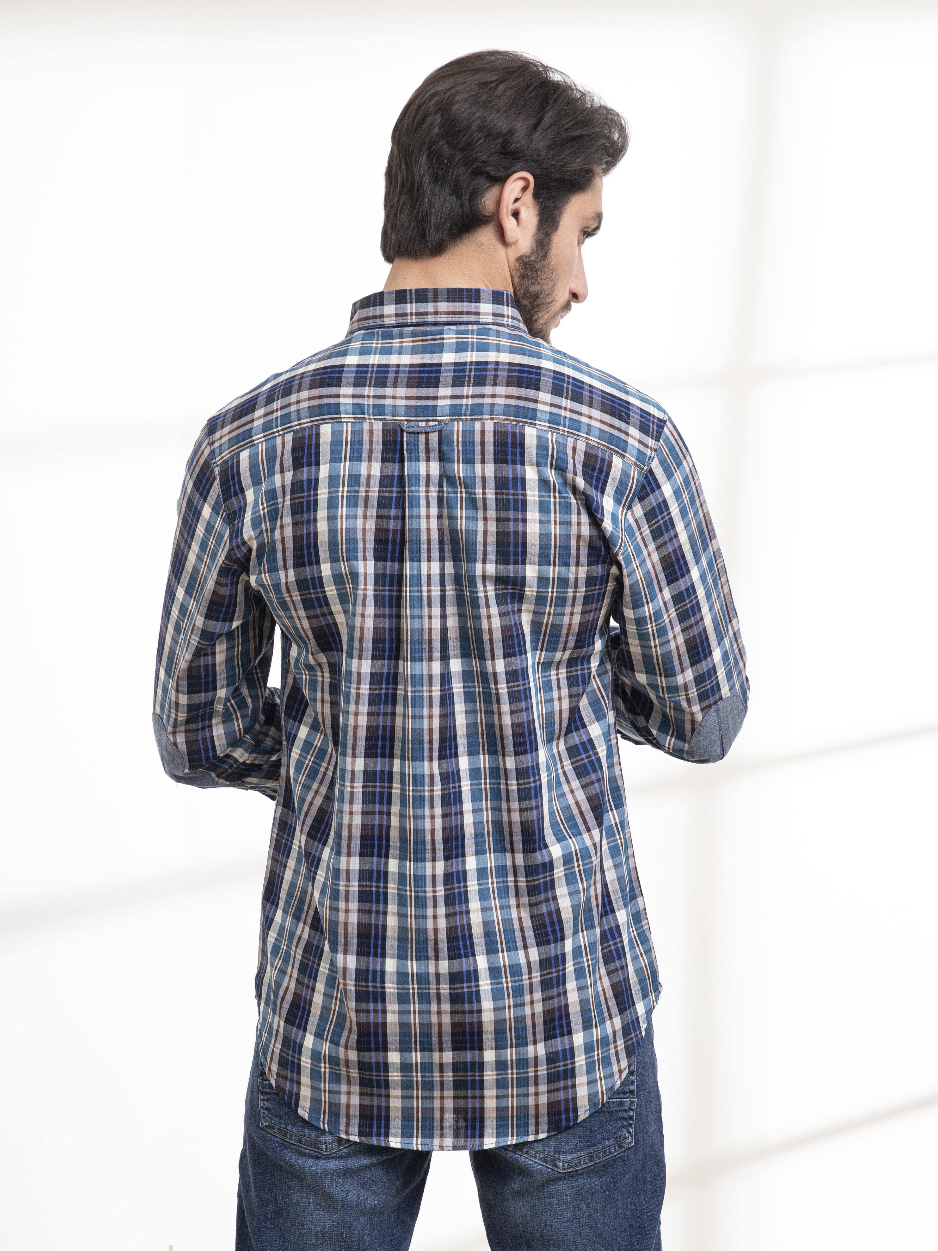 CASUAL SHIRT FULL SLEEVE BLUE CHECK - Image 4