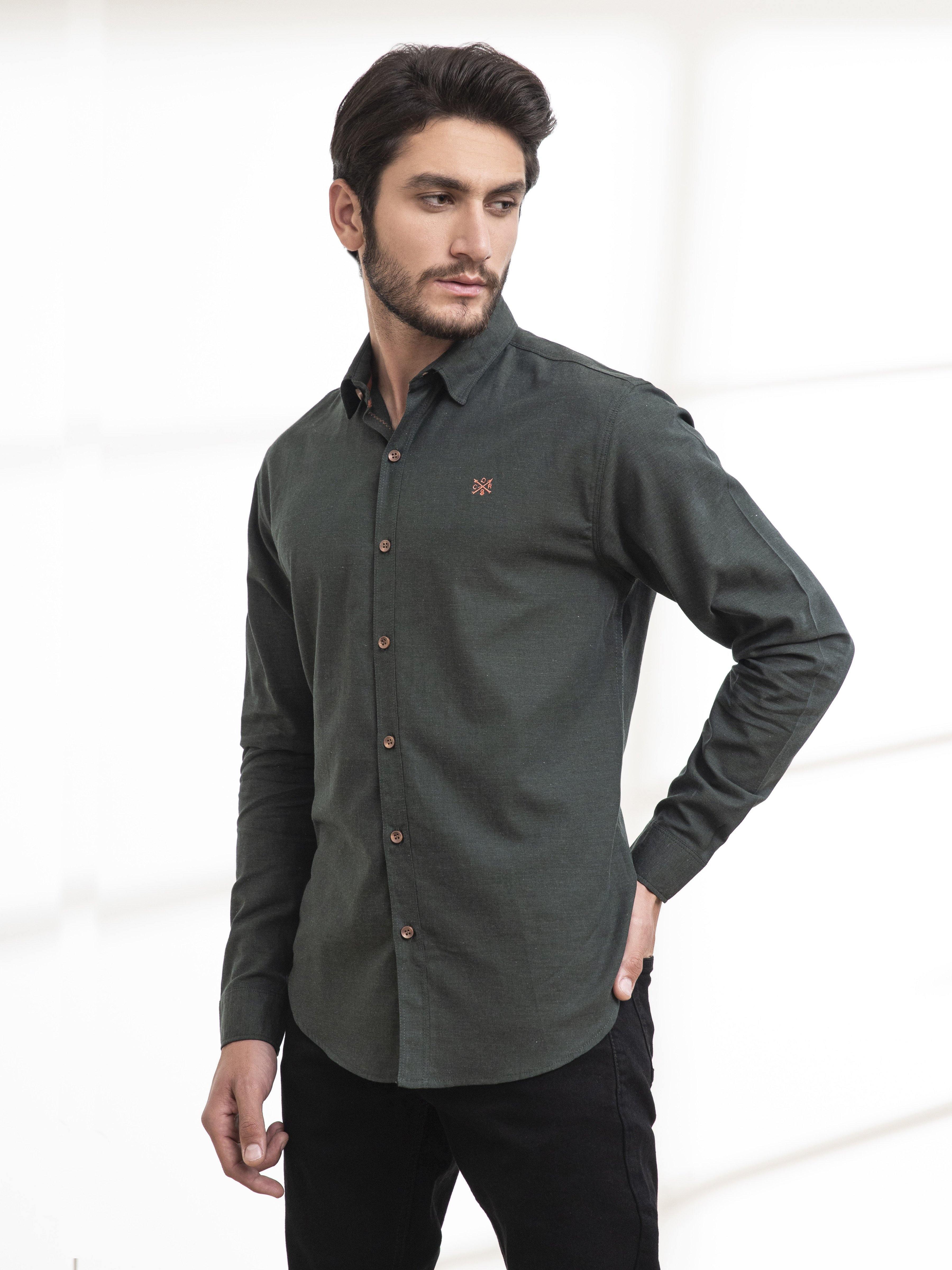 CASUAL SHIRT FULL SLEEVE GREEN
