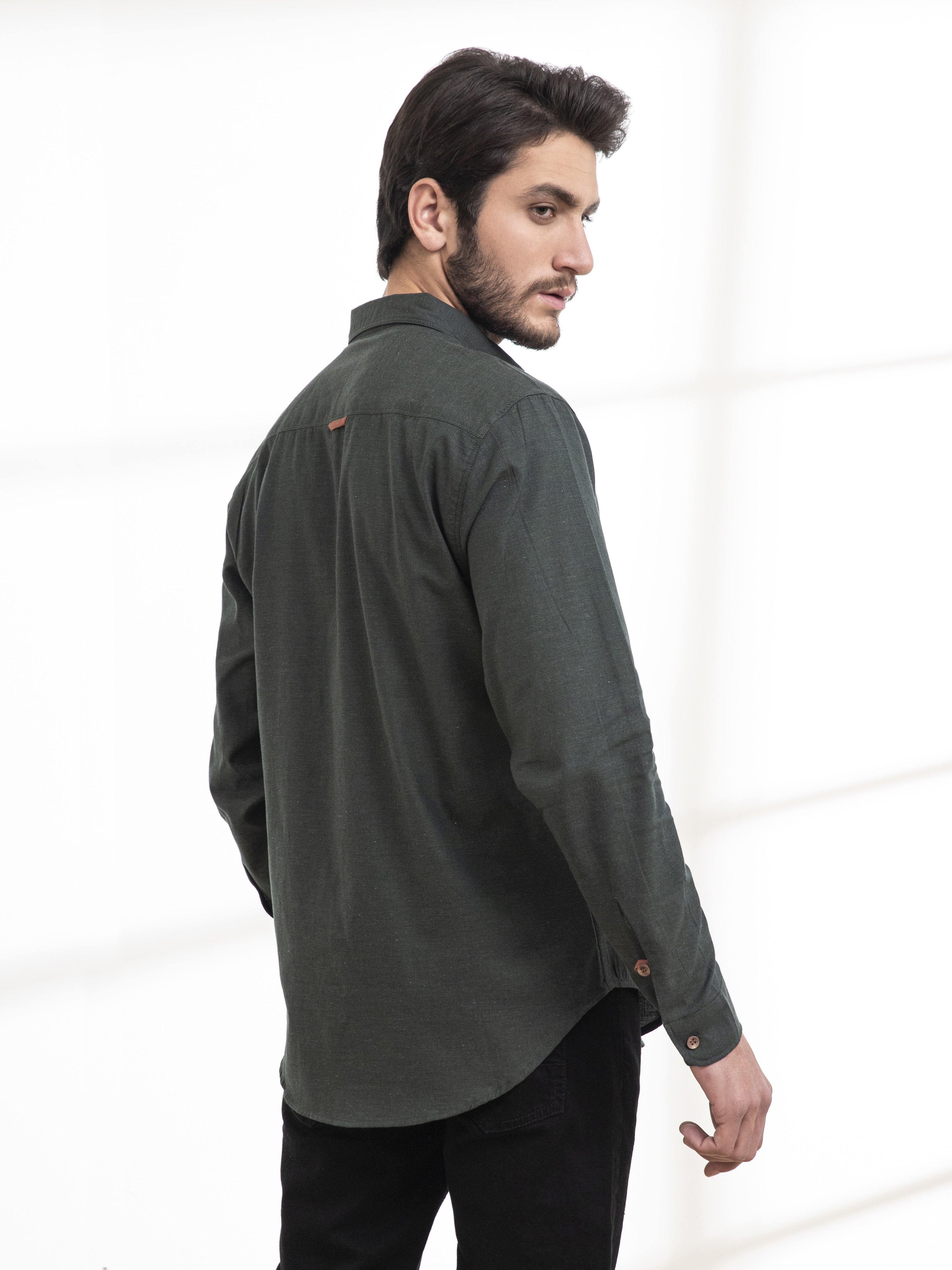 CASUAL SHIRT FULL SLEEVE GREEN - Image 4