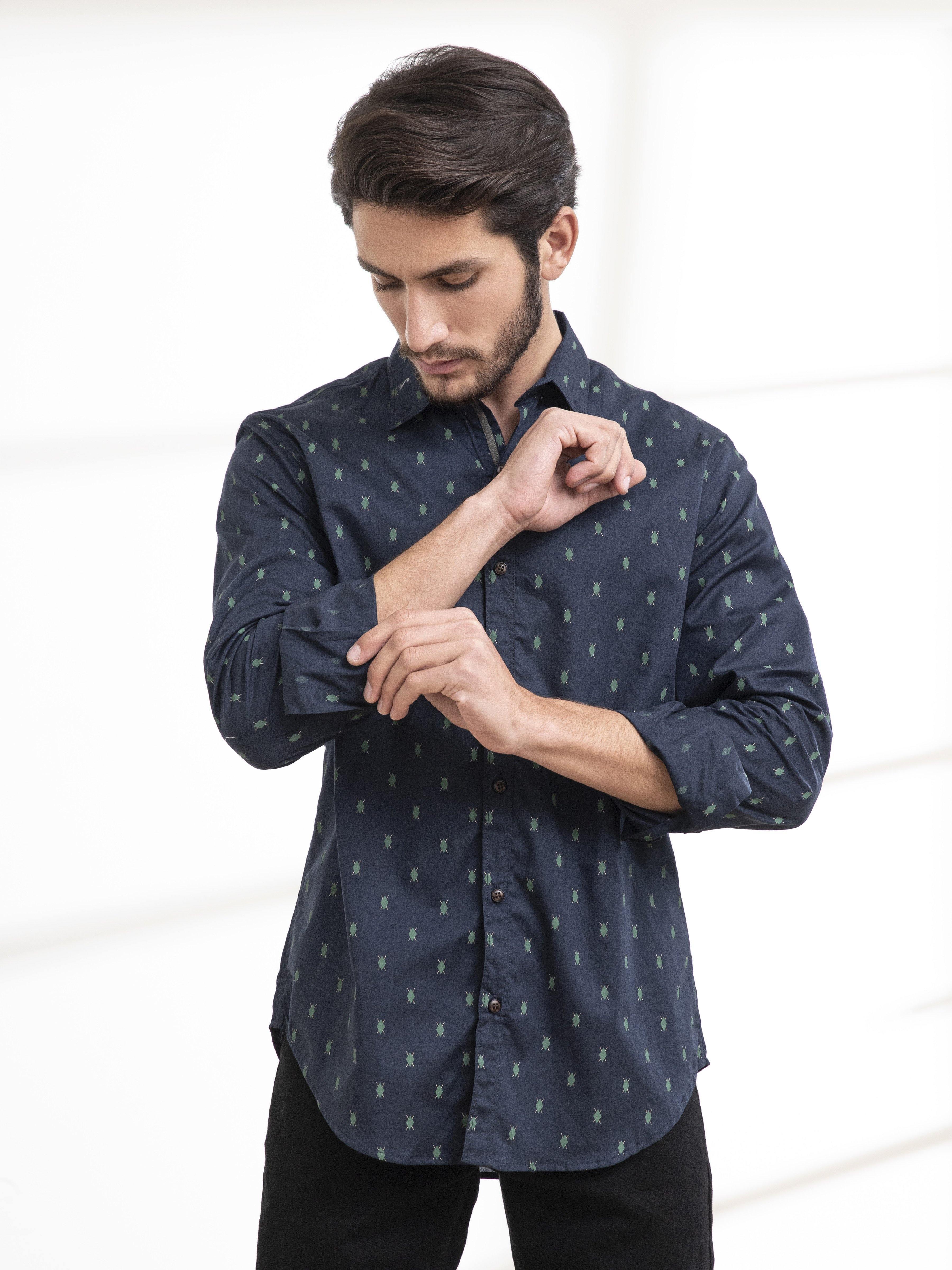 CASUAL SHIRT FULL SLEEVE NAVY