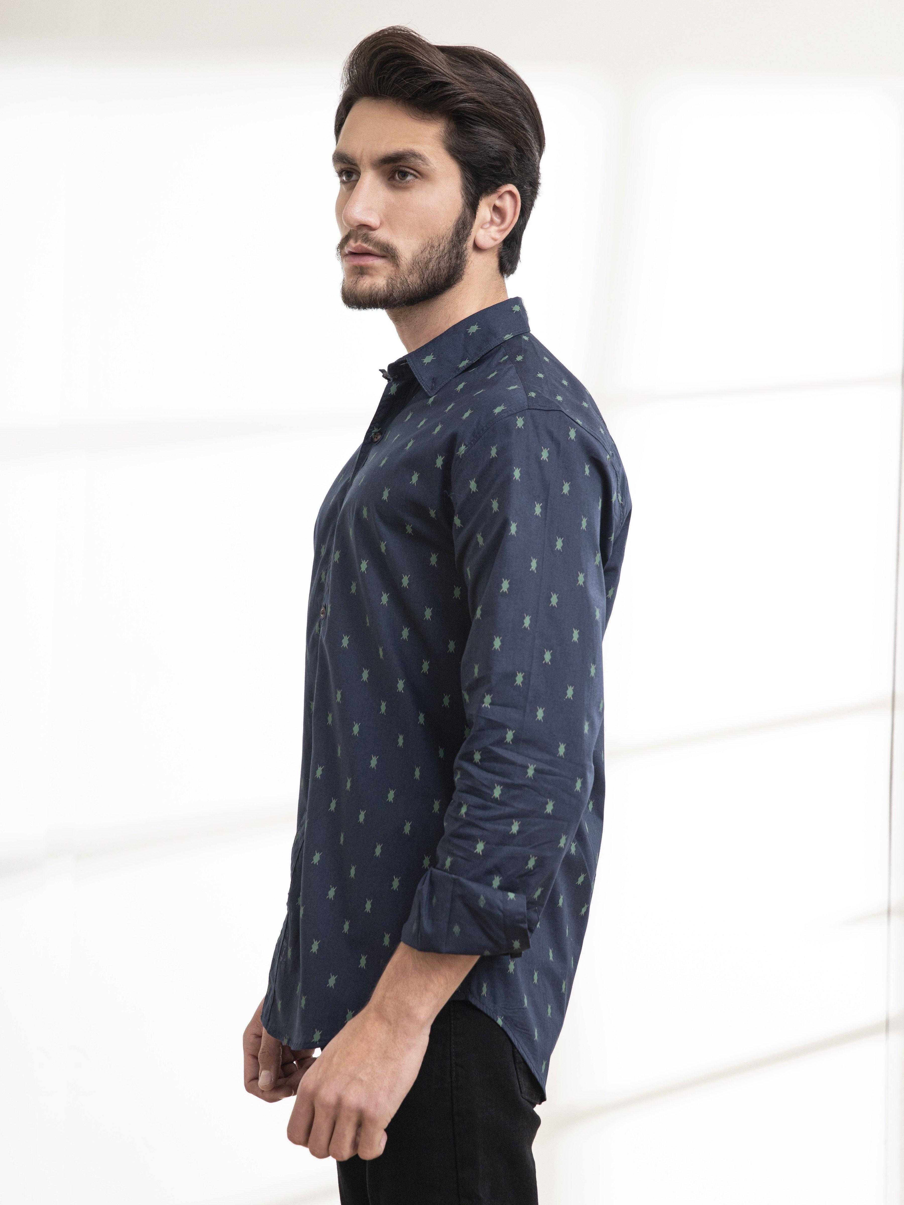 CASUAL SHIRT FULL SLEEVE NAVY - Image 3