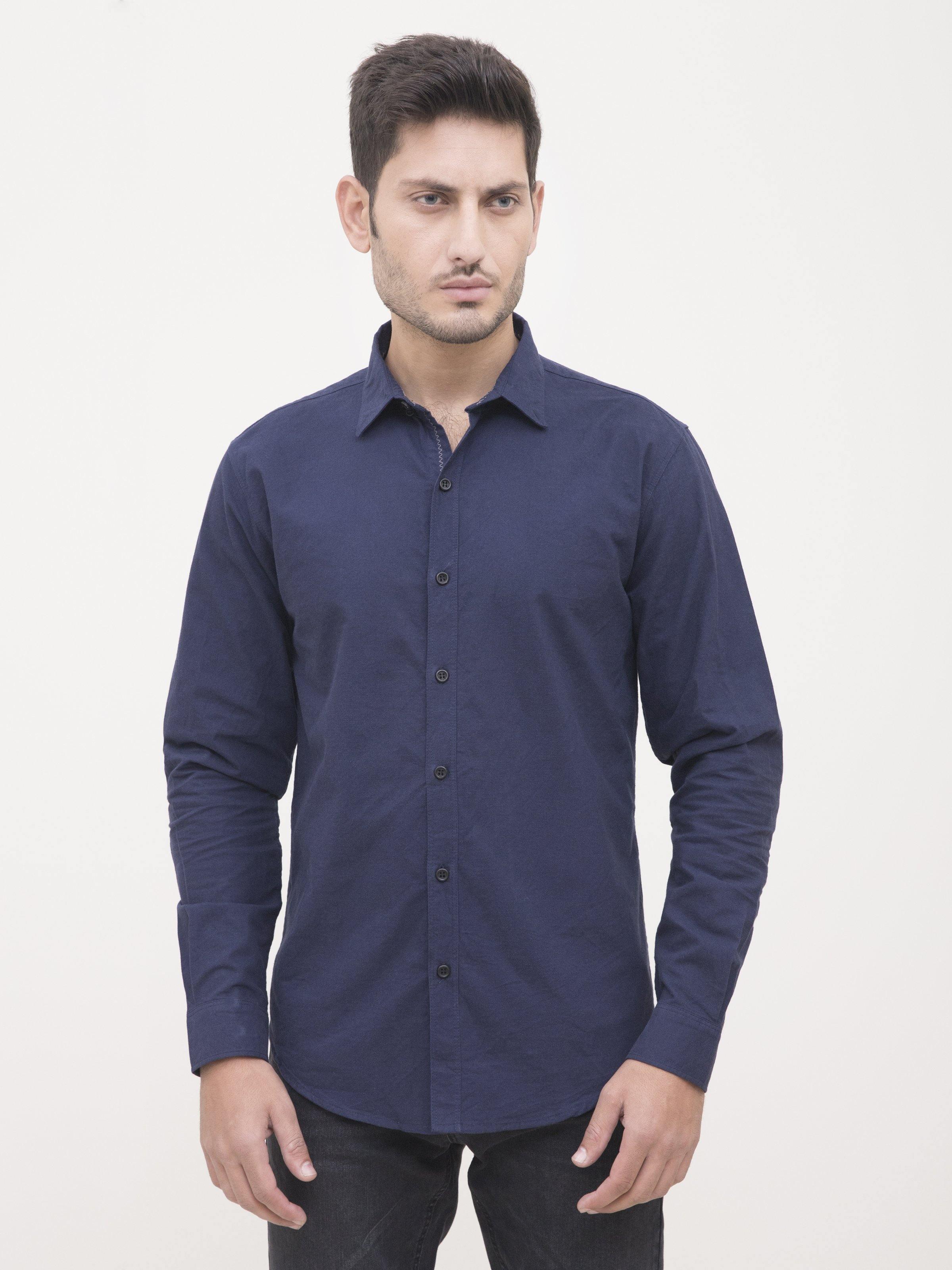 CASUAL SHIRT FULL SLEEVE NAVY BLUE
