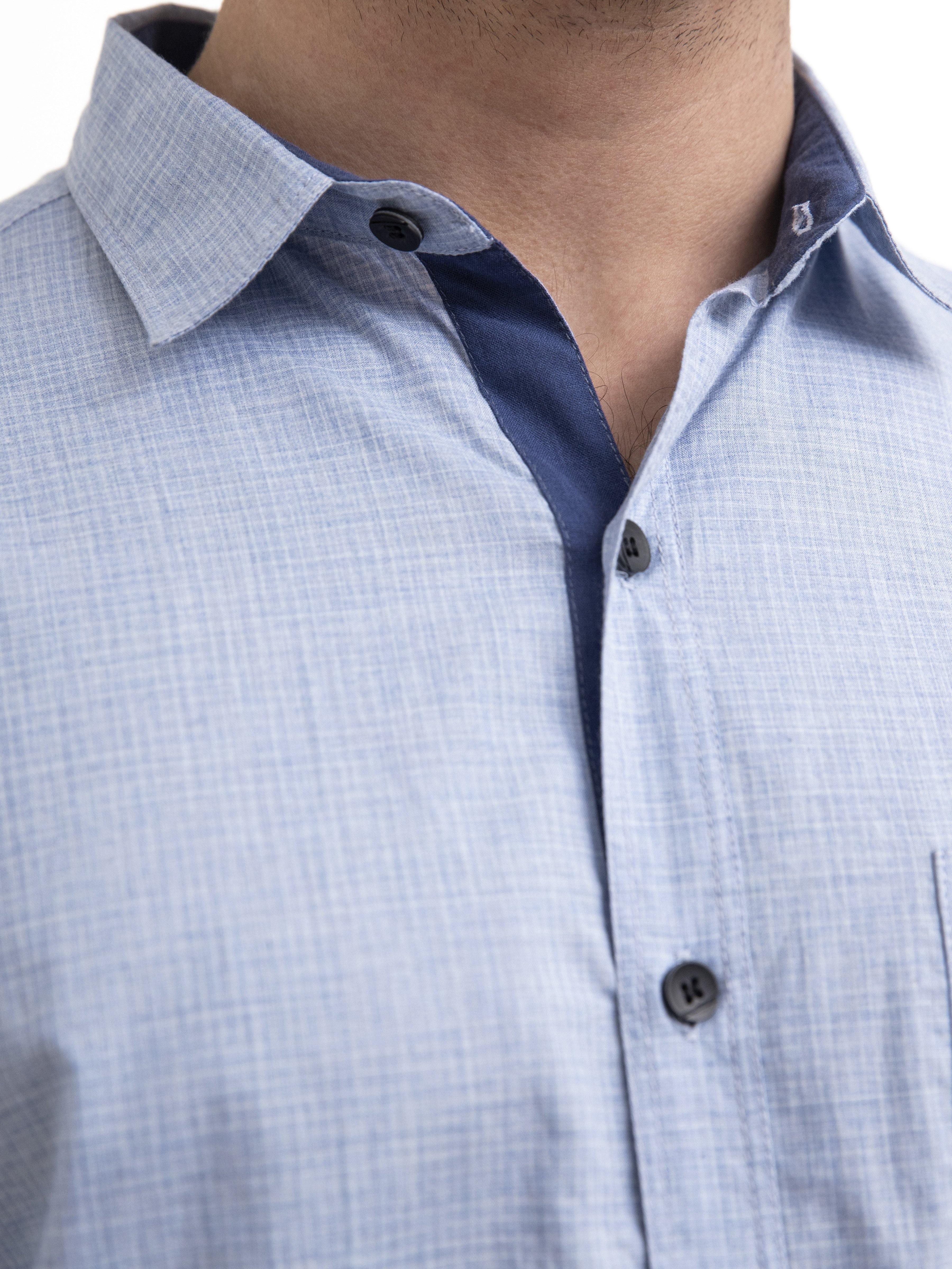 CASUAL SHIRT FULL SLEEVE SKY BLUE - Image 5