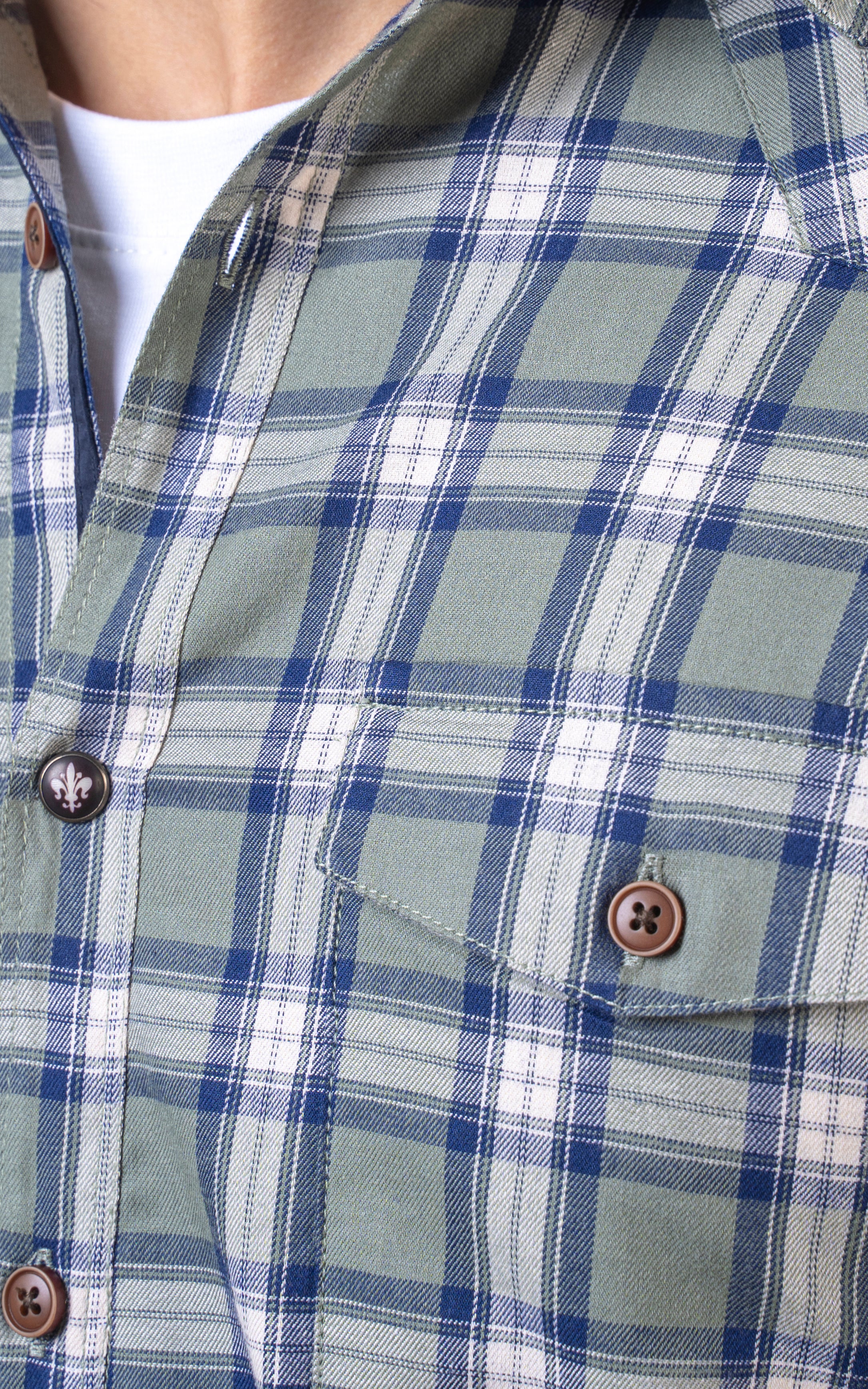 CASUAL SHIRT GREEN CHECK - Image 2