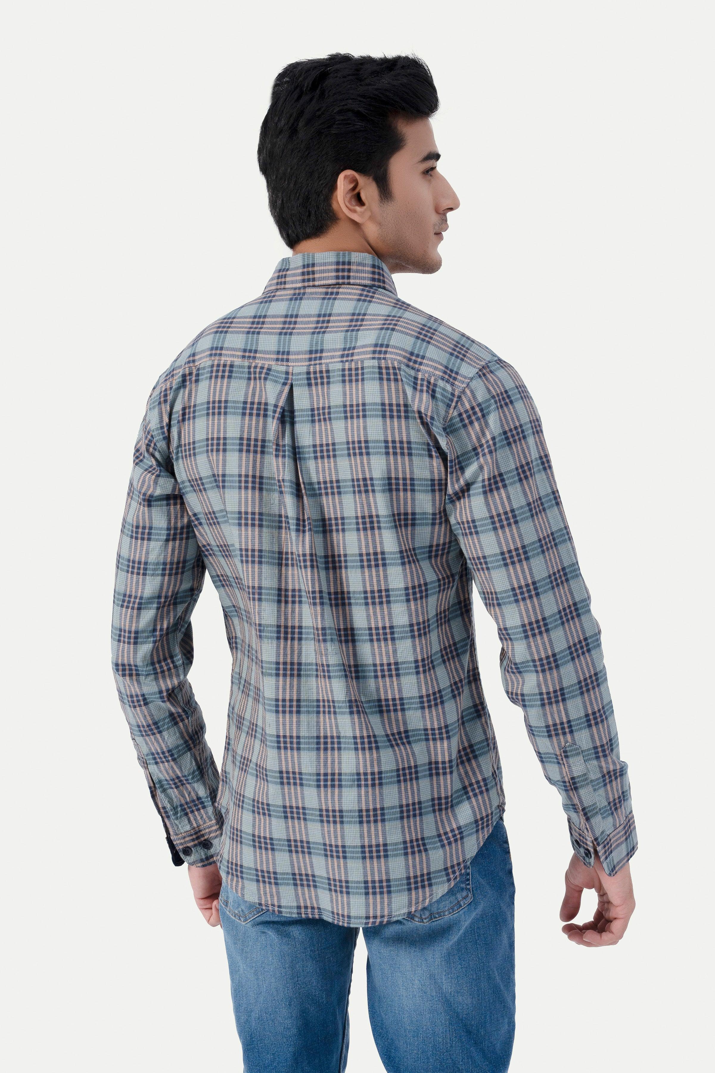 CASUAL SHIRT GREEN CHECK - Image 3