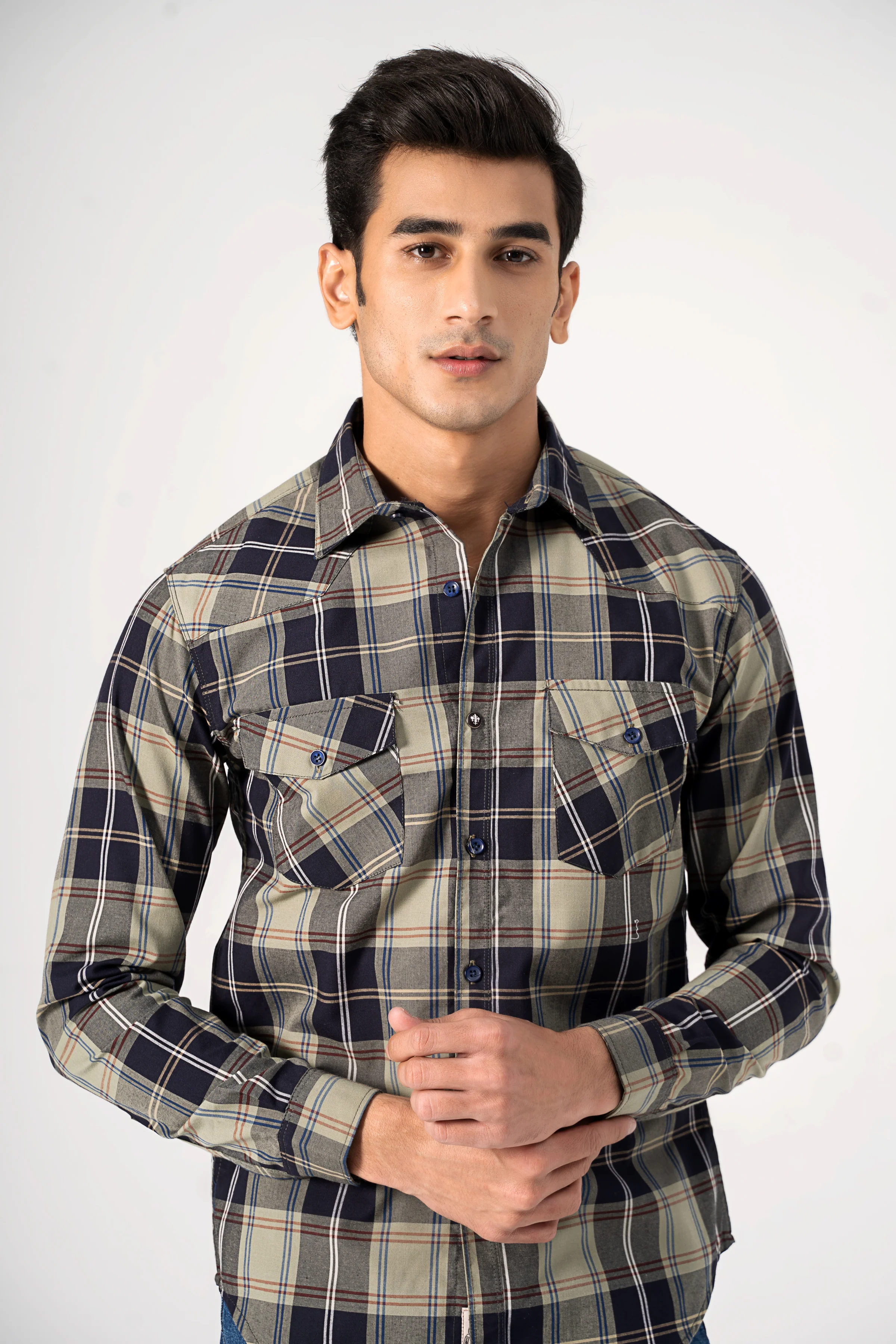 CASUAL SHIRT GREEN CHECK - Image 2