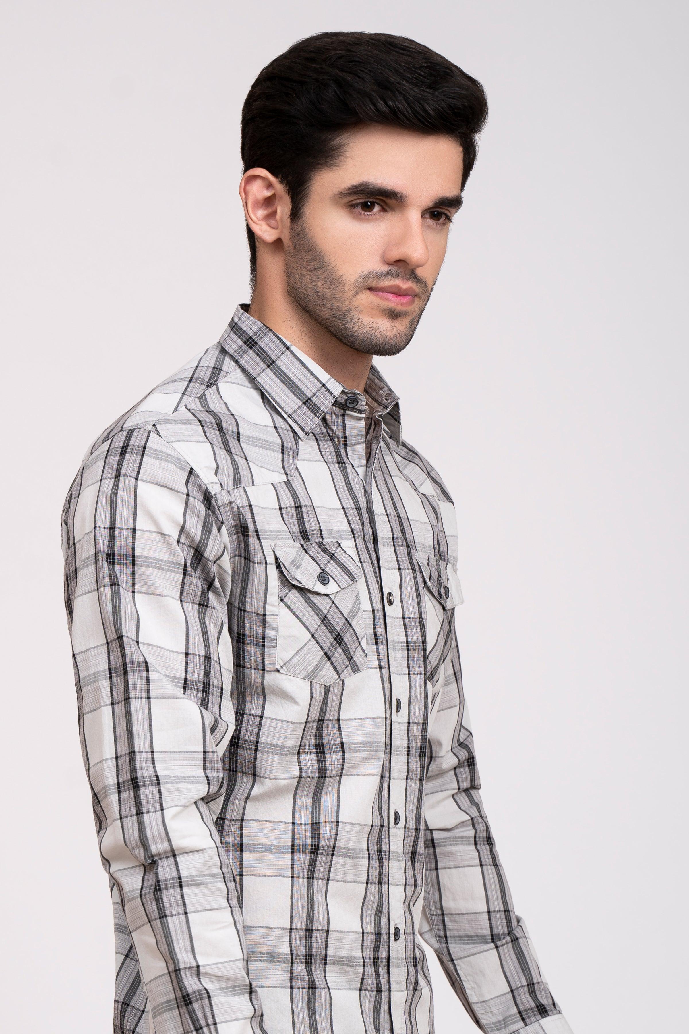 CASUAL SHIRT GREY CHECK - Image 2