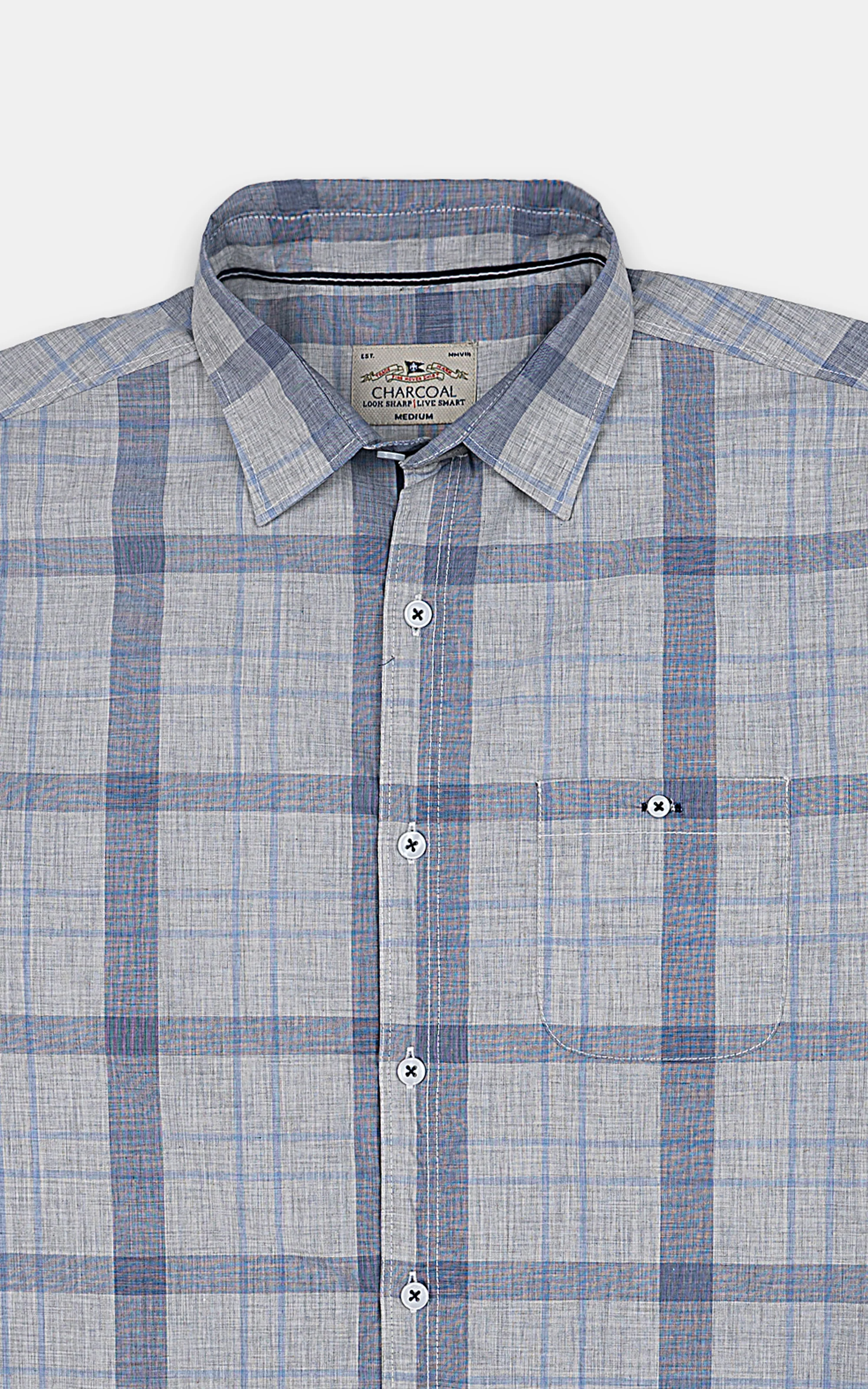 CASUAL SHIRT GREY CHECK - Image 2
