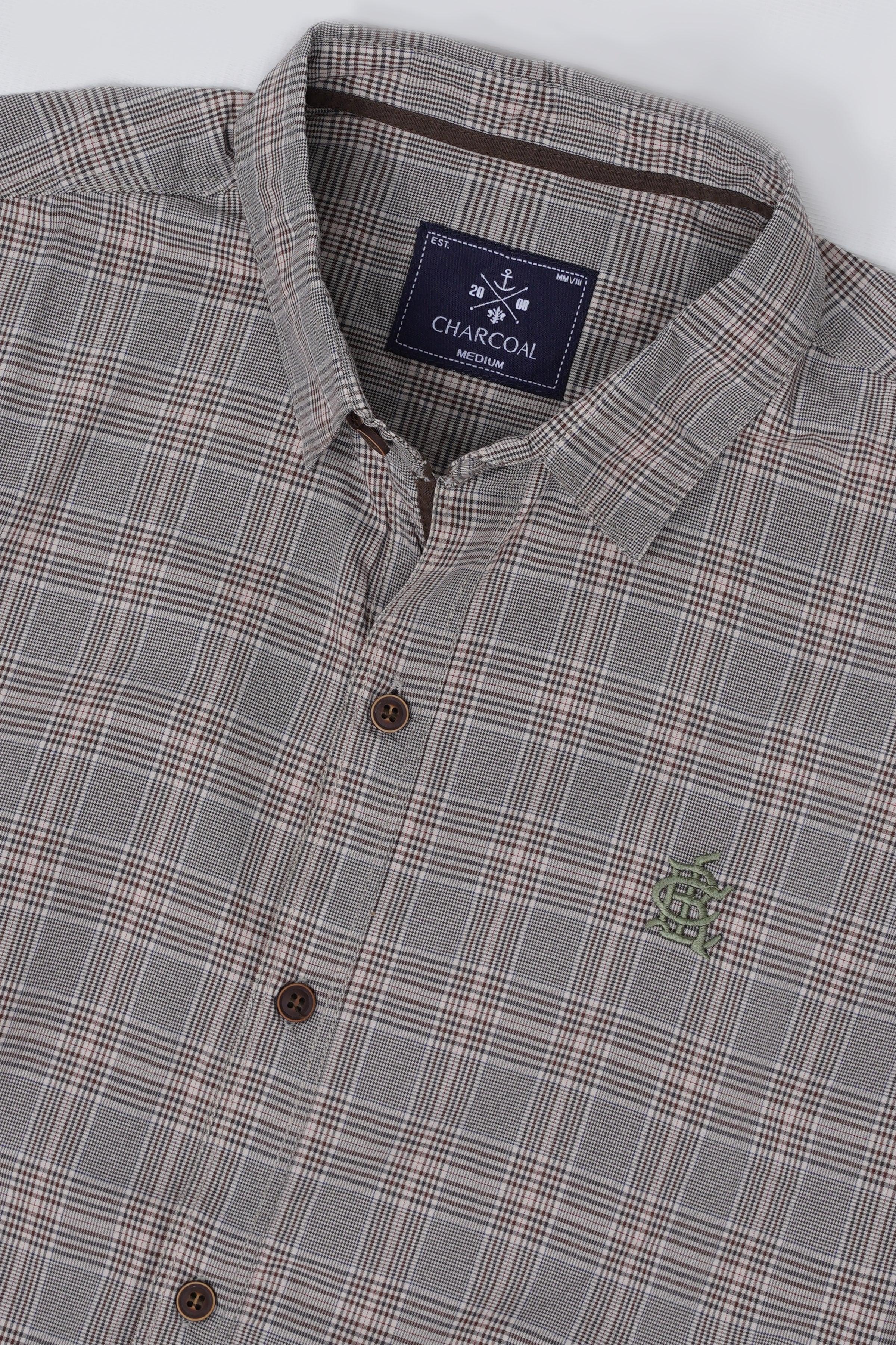 CASUAL SHIRT GREY CHECK - Image 3