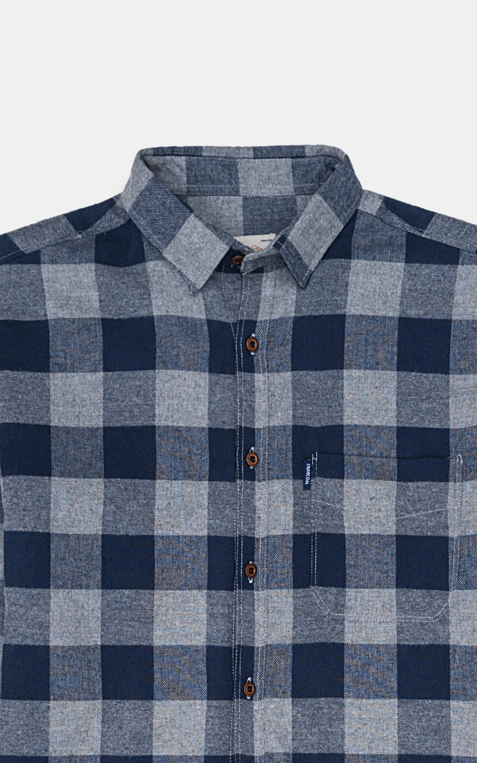 CASUAL SHIRT GREY NAVY - Image 2