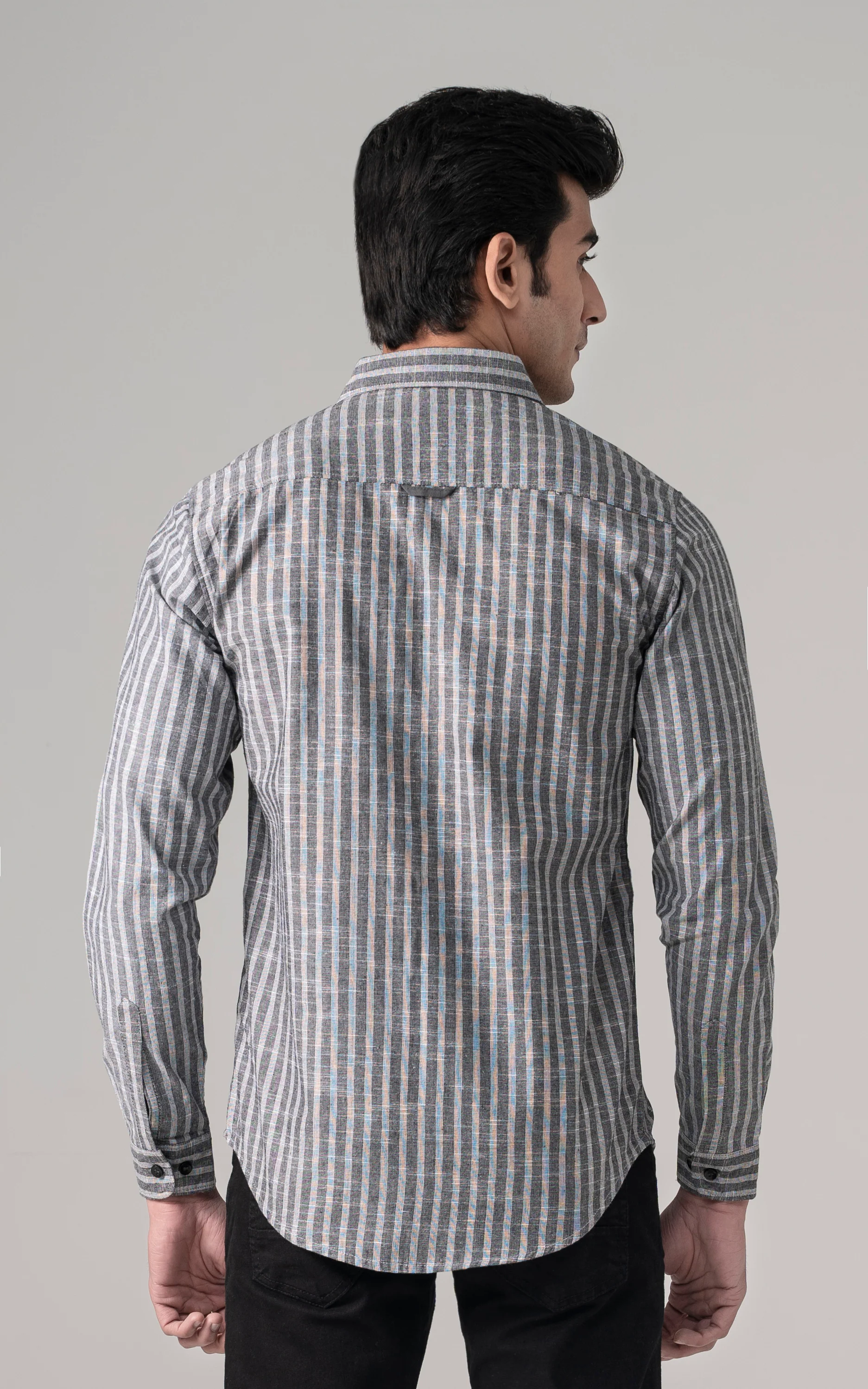 CASUAL SHIRT GREY STRIPES - Image 4