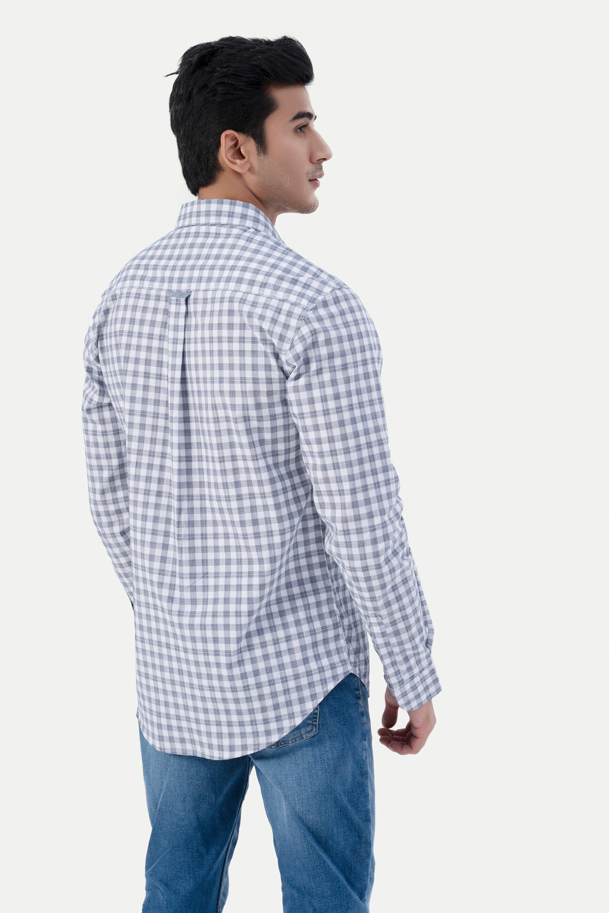 CASUAL SHIRT GREY WHITE CHECK - Image 4