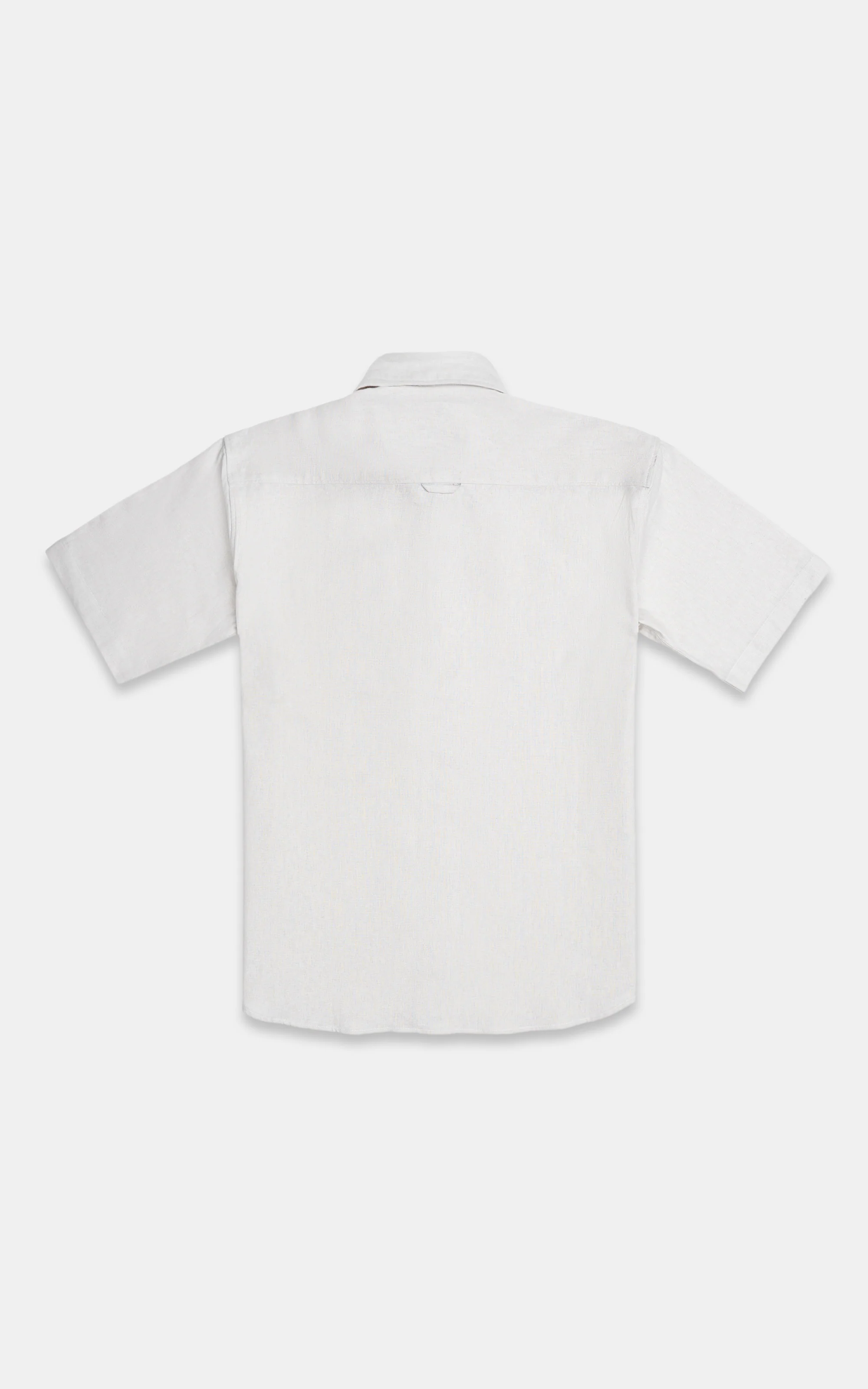 Drop Shoulder Linen Casual Shirt Off white - Image 3