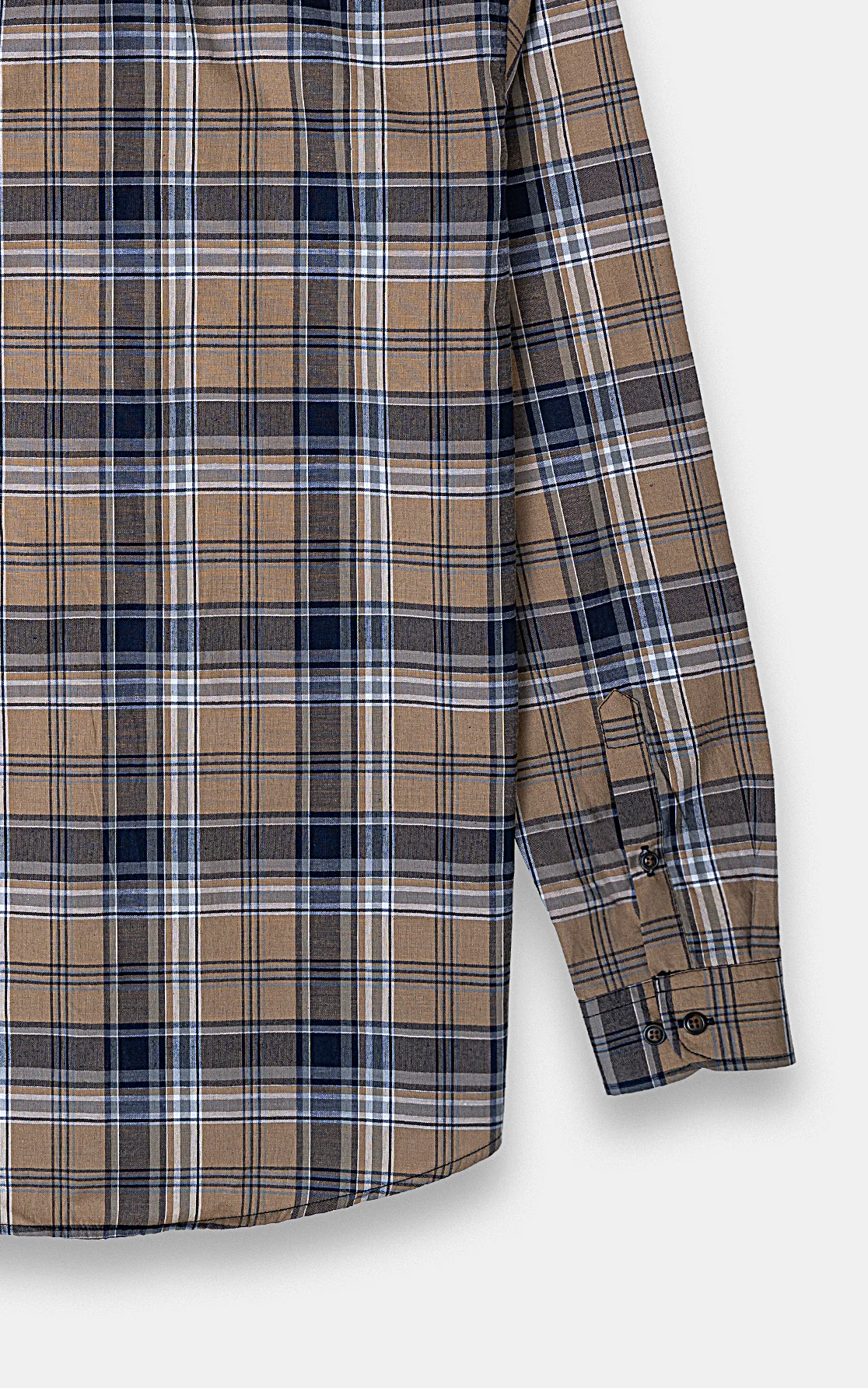 CASUAL SHIRT KHAKI CHECK - Image 3