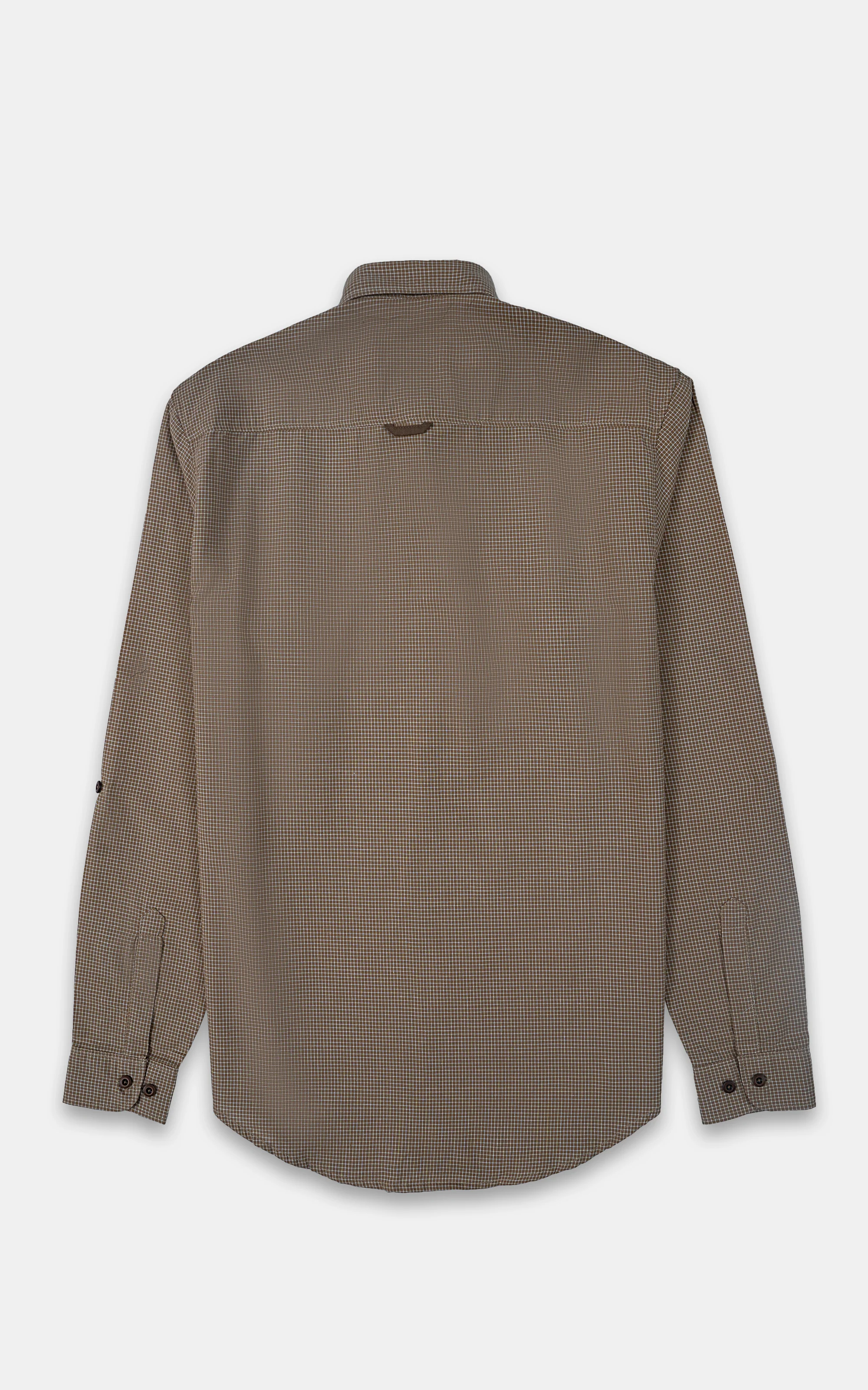 CASUAL SHIRT KHAKI CHECK - Image 3