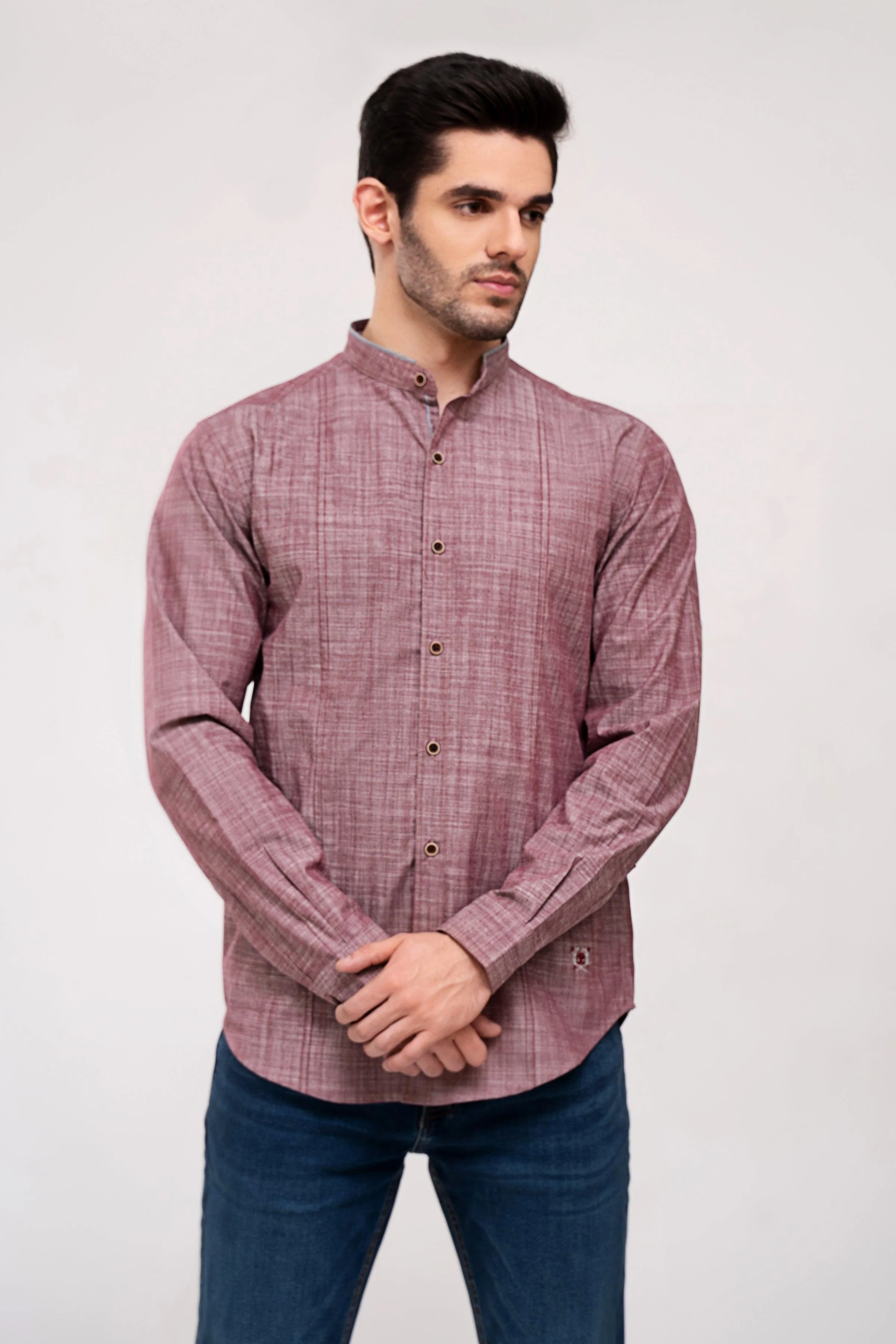 CASUAL SHIRT MAROON - Image 2