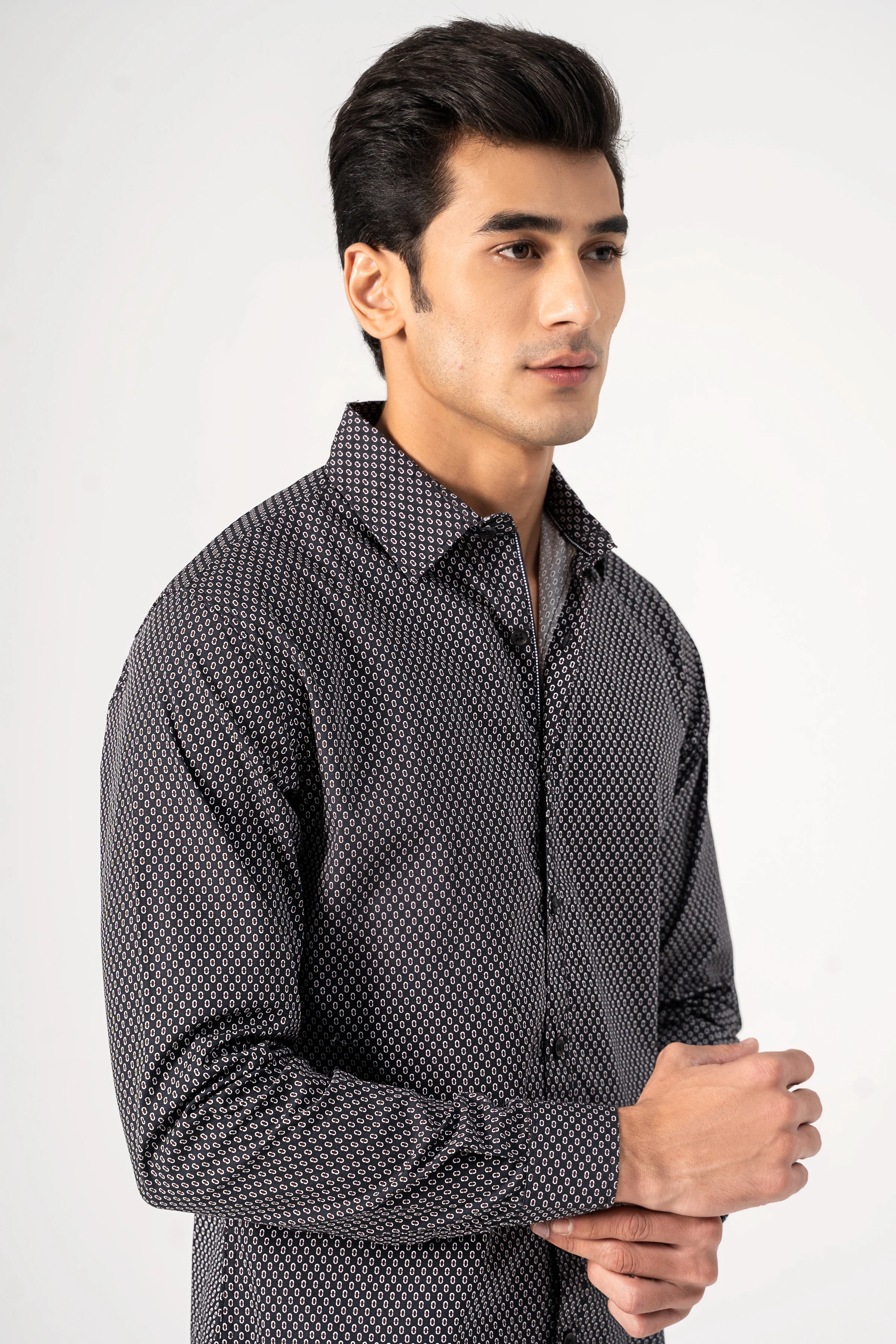 CASUAL SHIRT NAVY PRINTED - Image 2