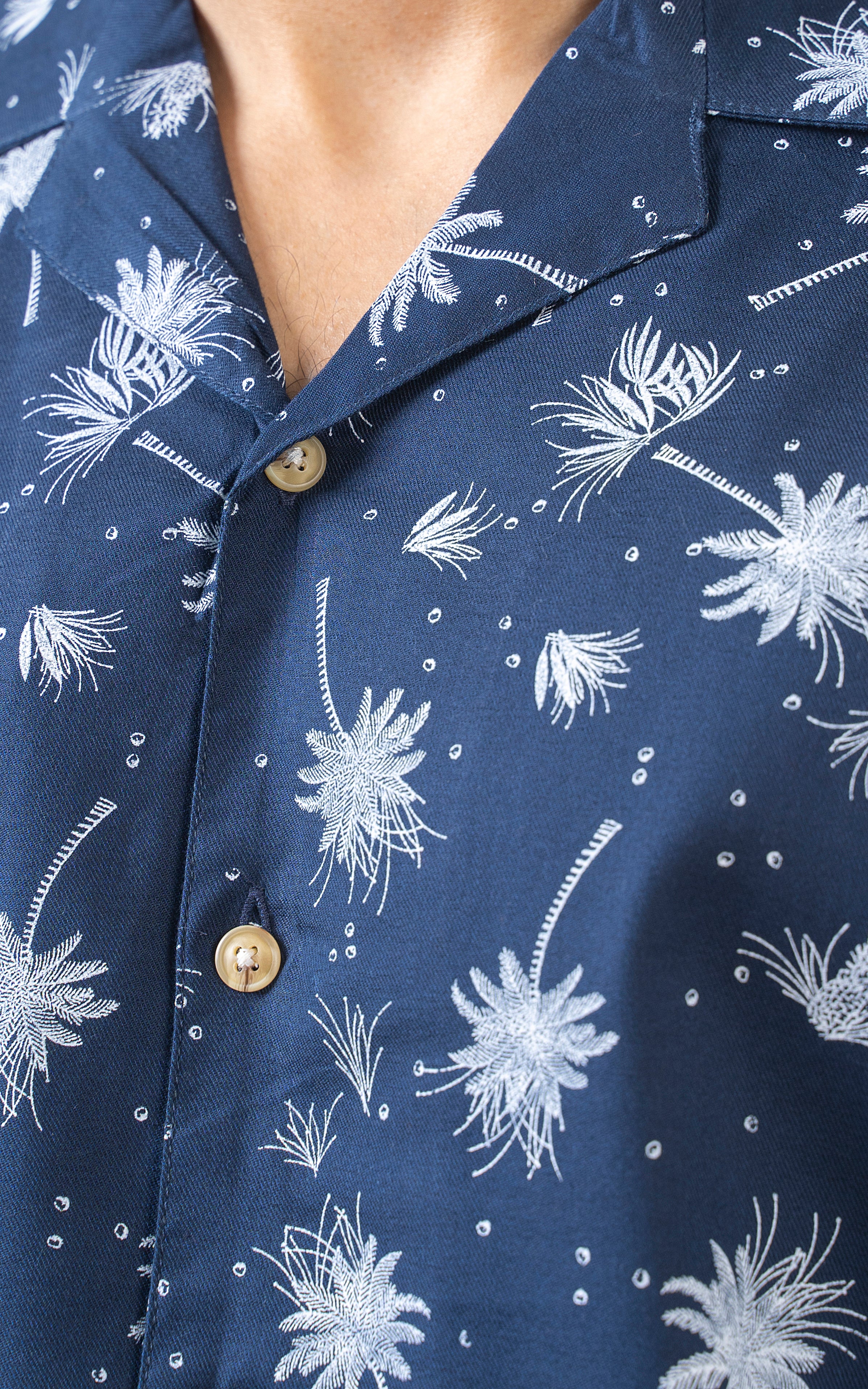 CASUAL SHIRT CUBAN COLLAR NAVY - Image 2