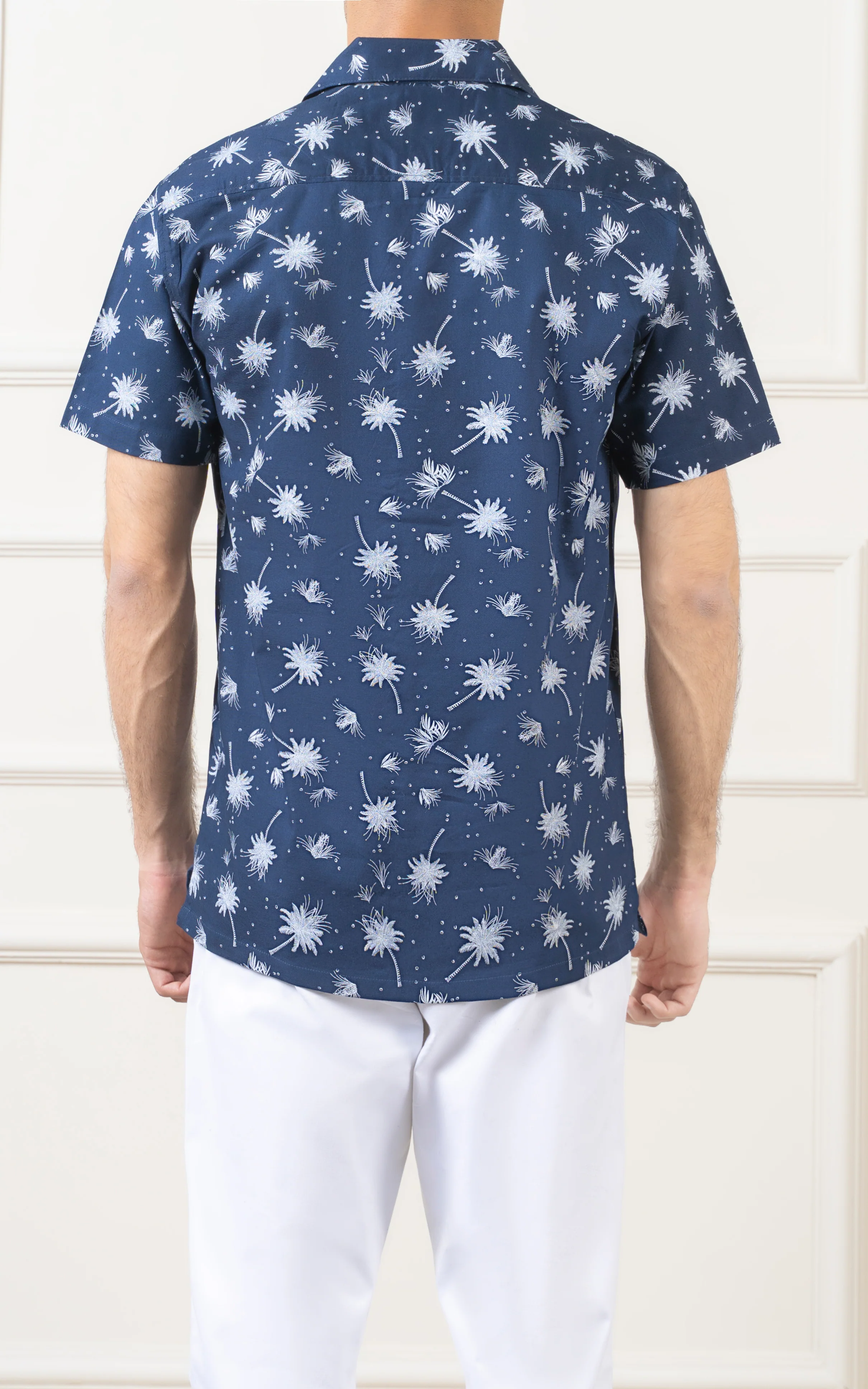CASUAL SHIRT CUBAN COLLAR NAVY - Image 5