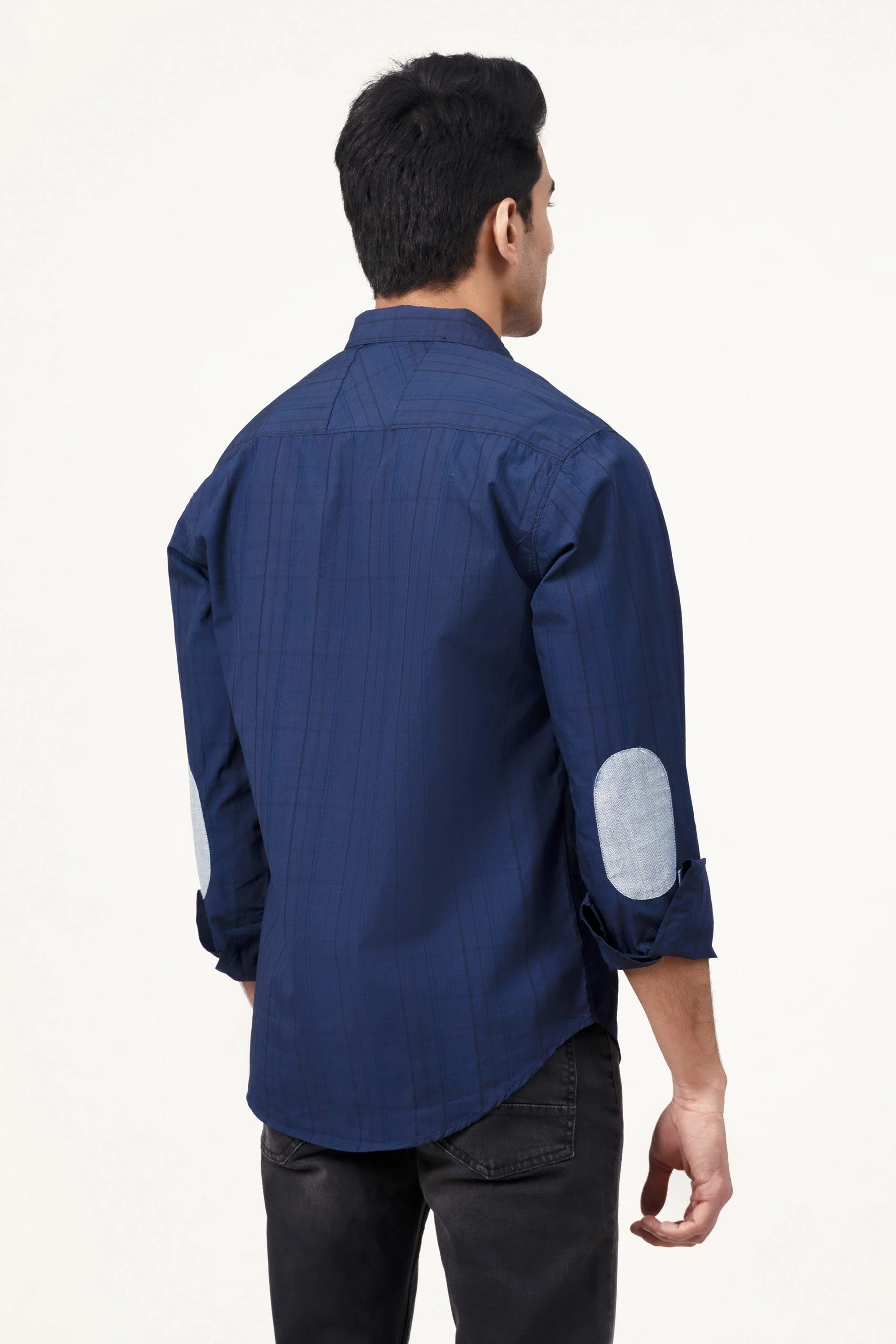 CASUAL SHIRT NAVY BLACK CHECK - Image 3