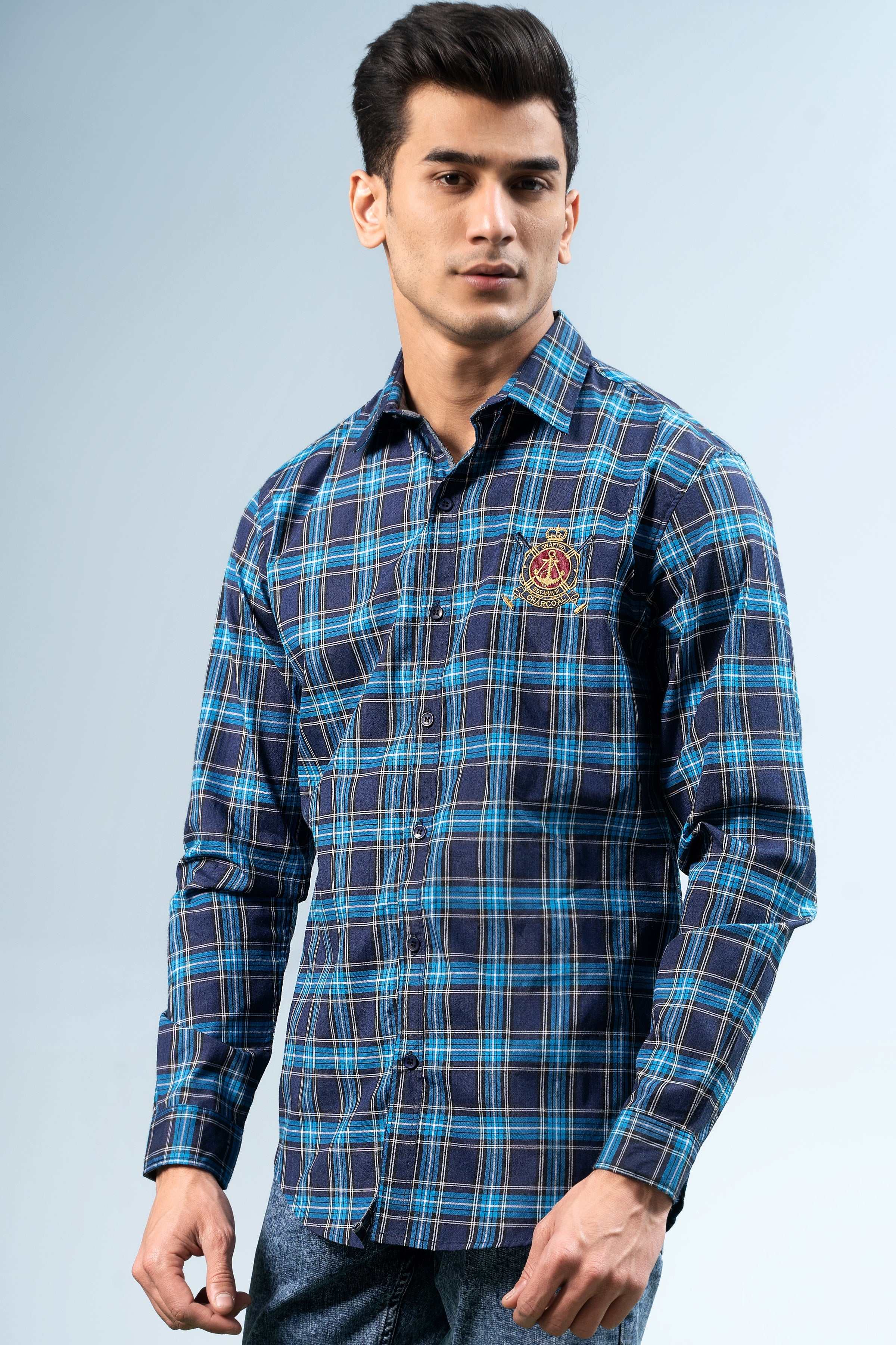 CASUAL SHIRT NAVY BLUE - Image 2