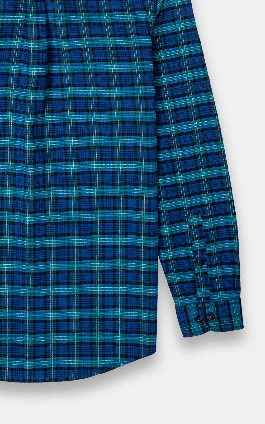 CASUAL SHIRT NAVY GREEN CHECK - Image 4